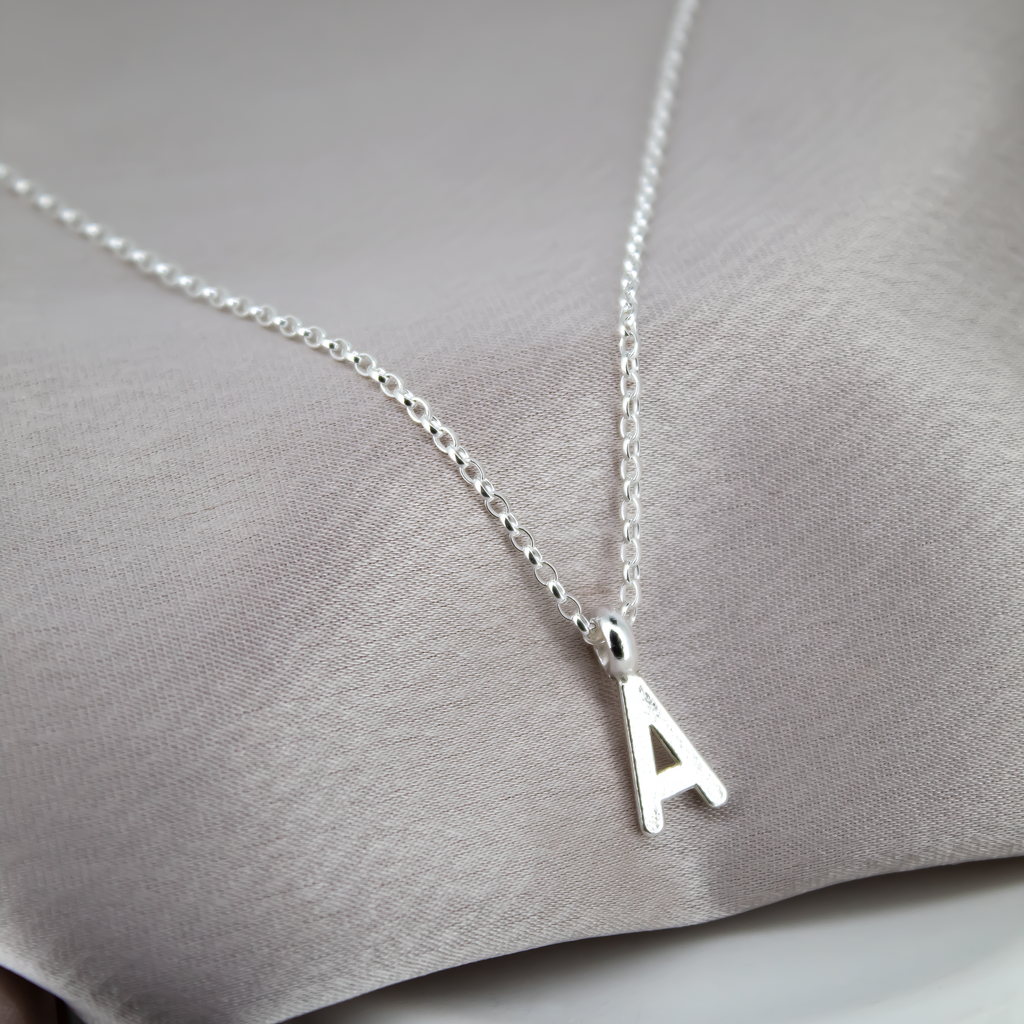 Personalised Initial Necklace in Sterling Silver