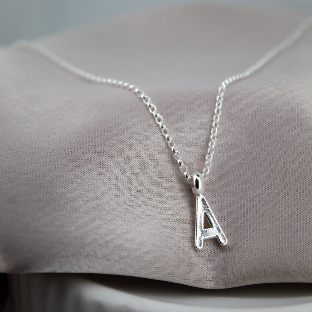 Personalised Initial Necklace in Sterling Silver