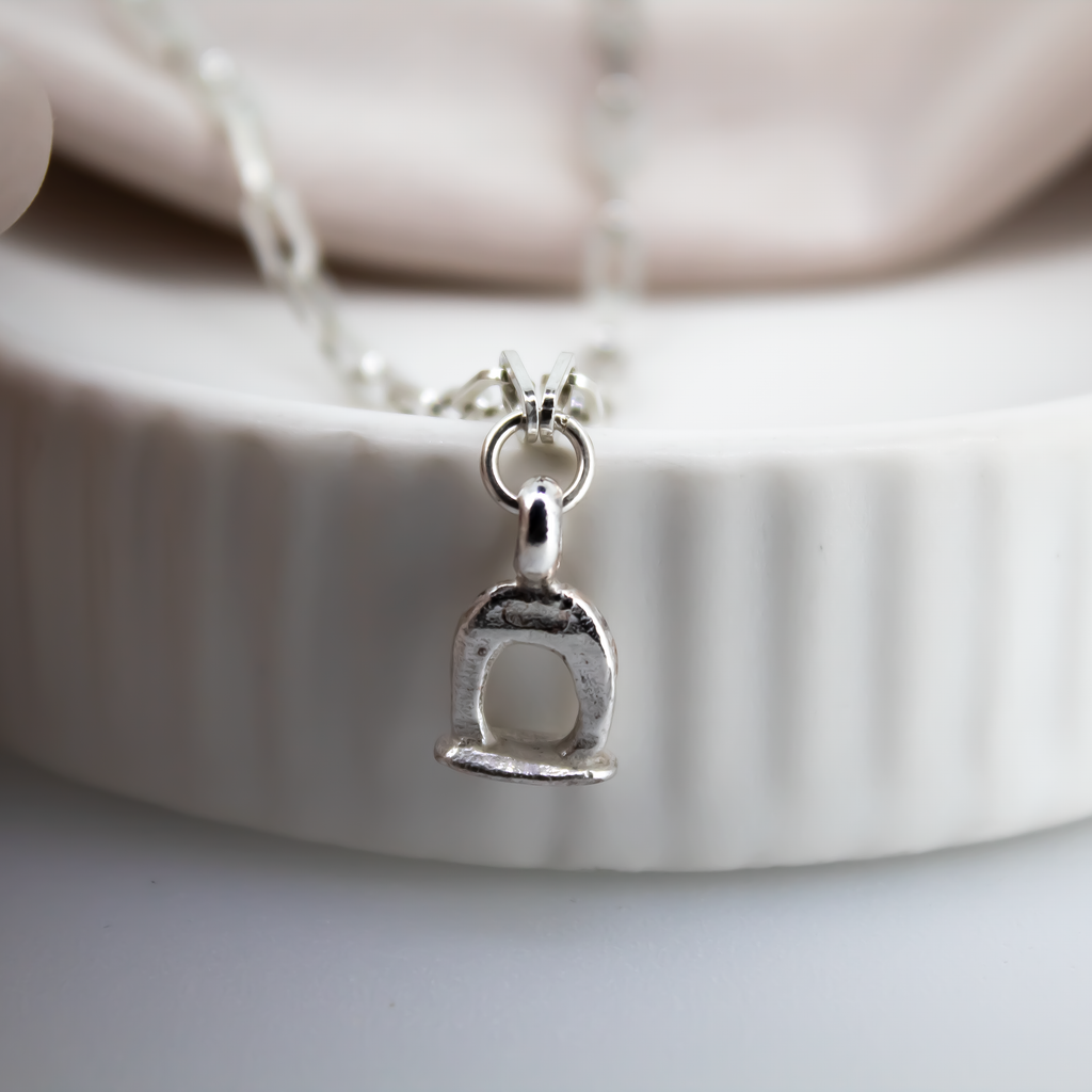 Recycled Sterling Silver Stirrup Necklace