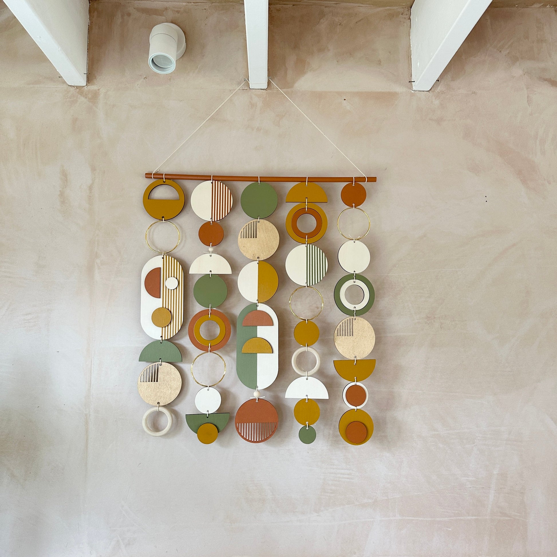 Modern Wall Art in Mustard, Gold and Olive Green