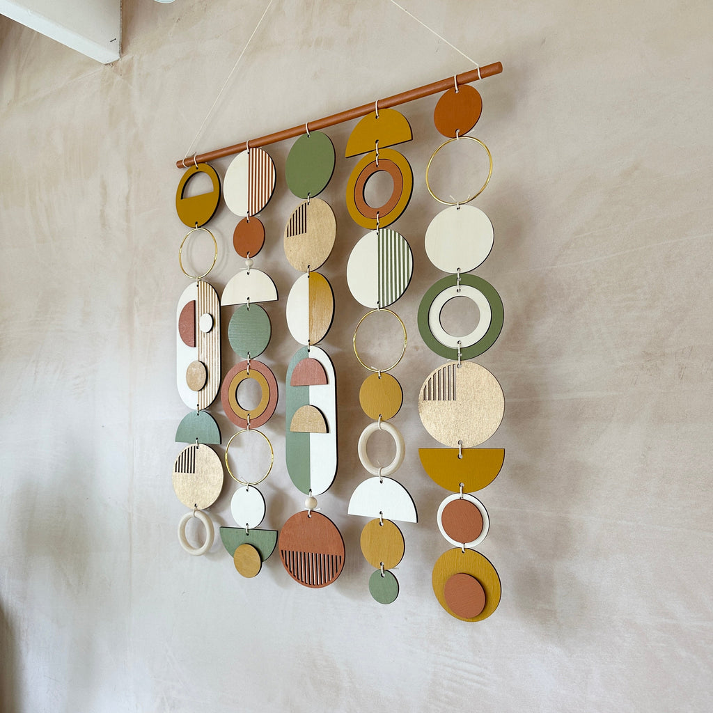 Modern Wall Art in Mustard, Gold and Olive Green