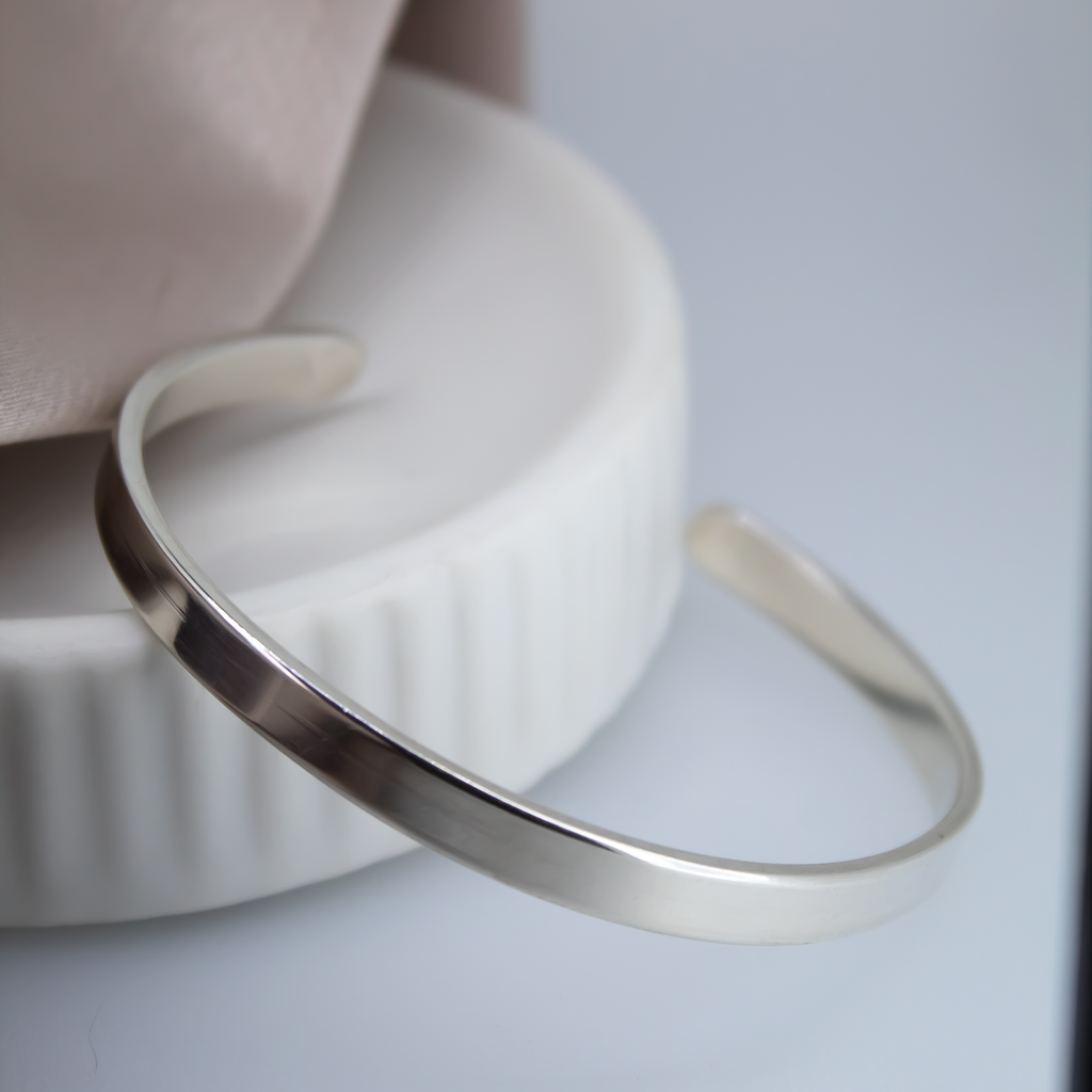 Sterling Silver Plain Cuff Bracelet