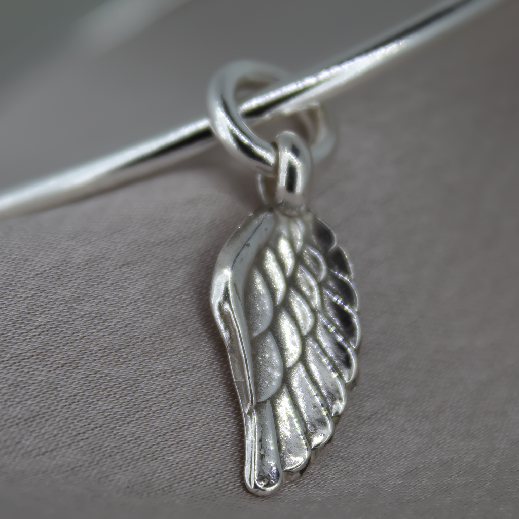 Angel Wing Sterling Silver Bangle