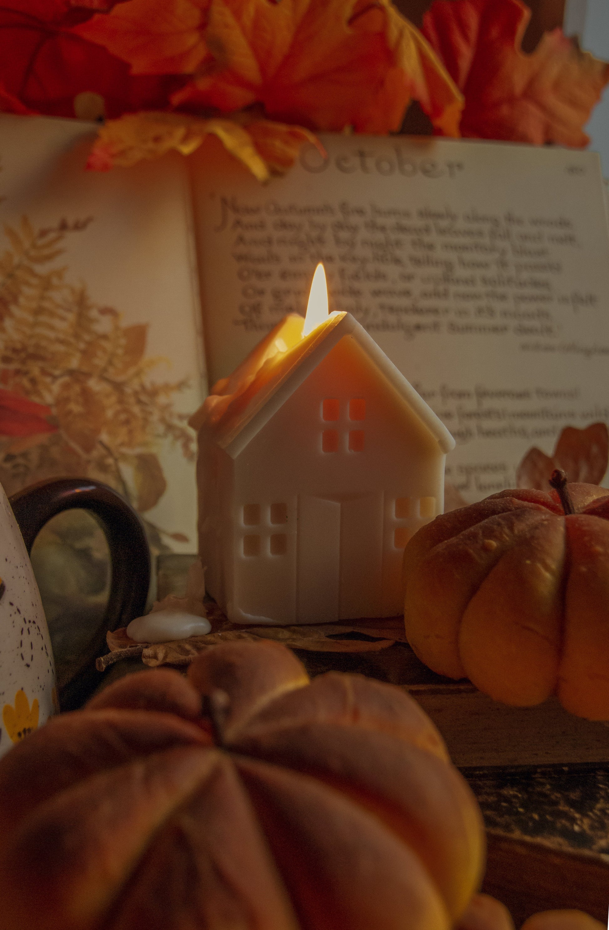 Gingerbread House Candles Trio