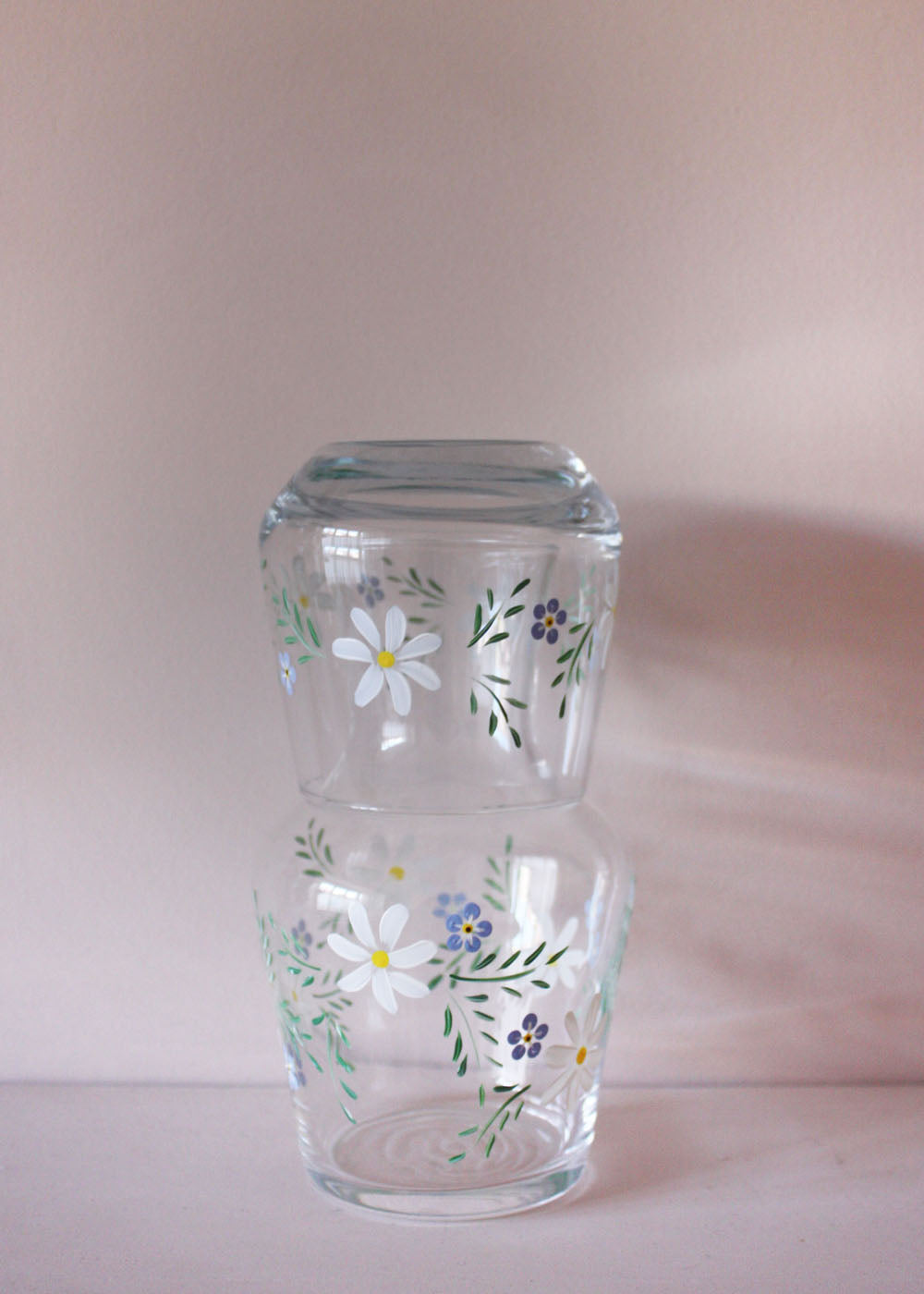 Cosmos and Forget Me Not Carafe and Glass Set