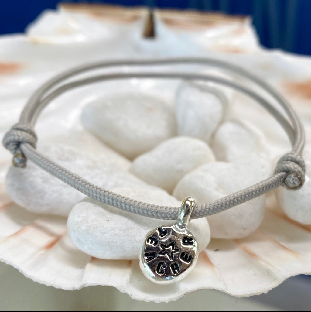 Star Teacher Sterling Silver Rope Bracelet