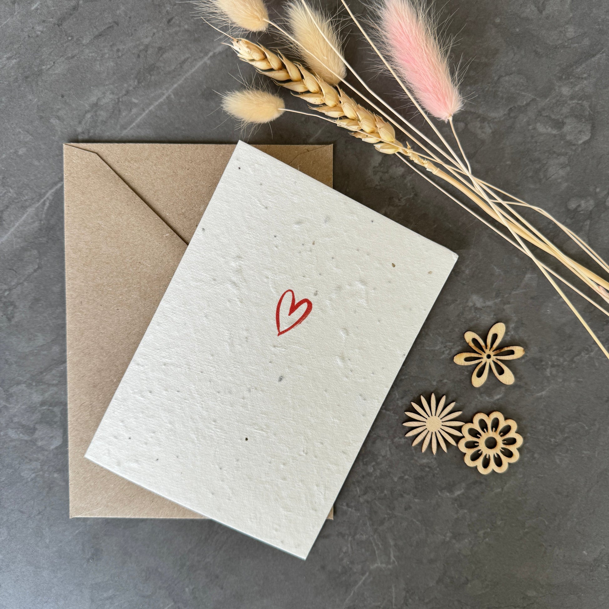 Plantable Love Heart Card with Wildflower Seeds