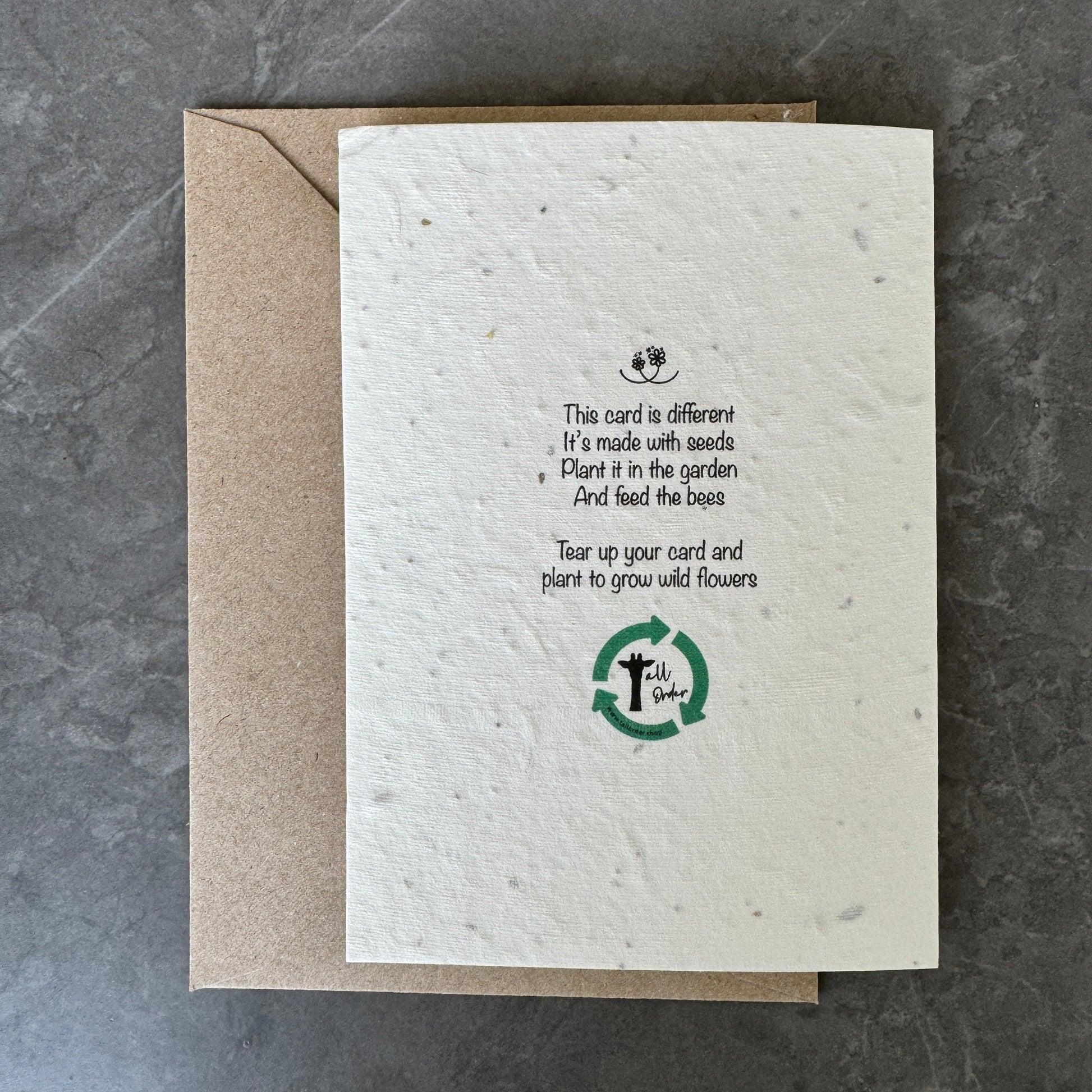 Plantable Love Heart Card with Wildflower Seeds