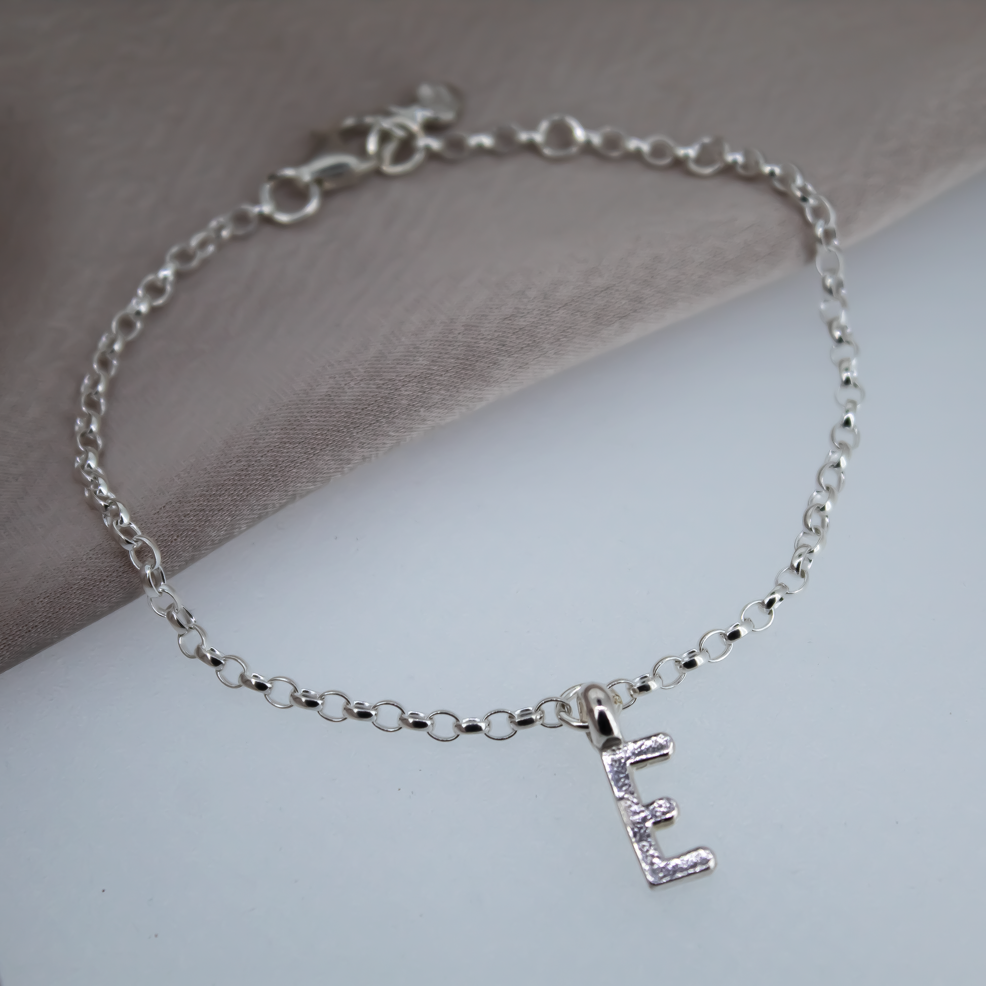 Alphabet Chain Bracelet Sterling Silver