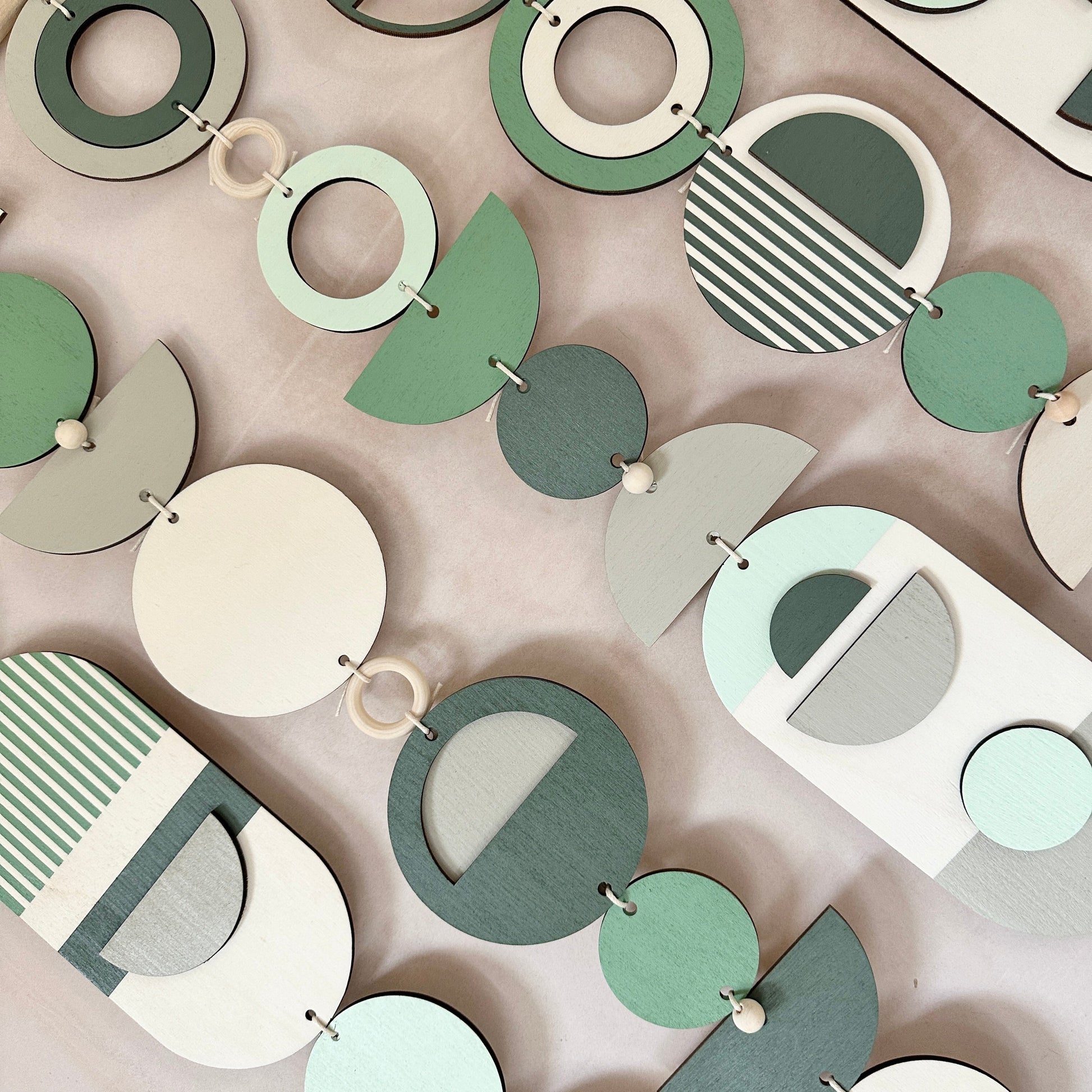 Large Green Wall Art Modern Geometric Tapestry