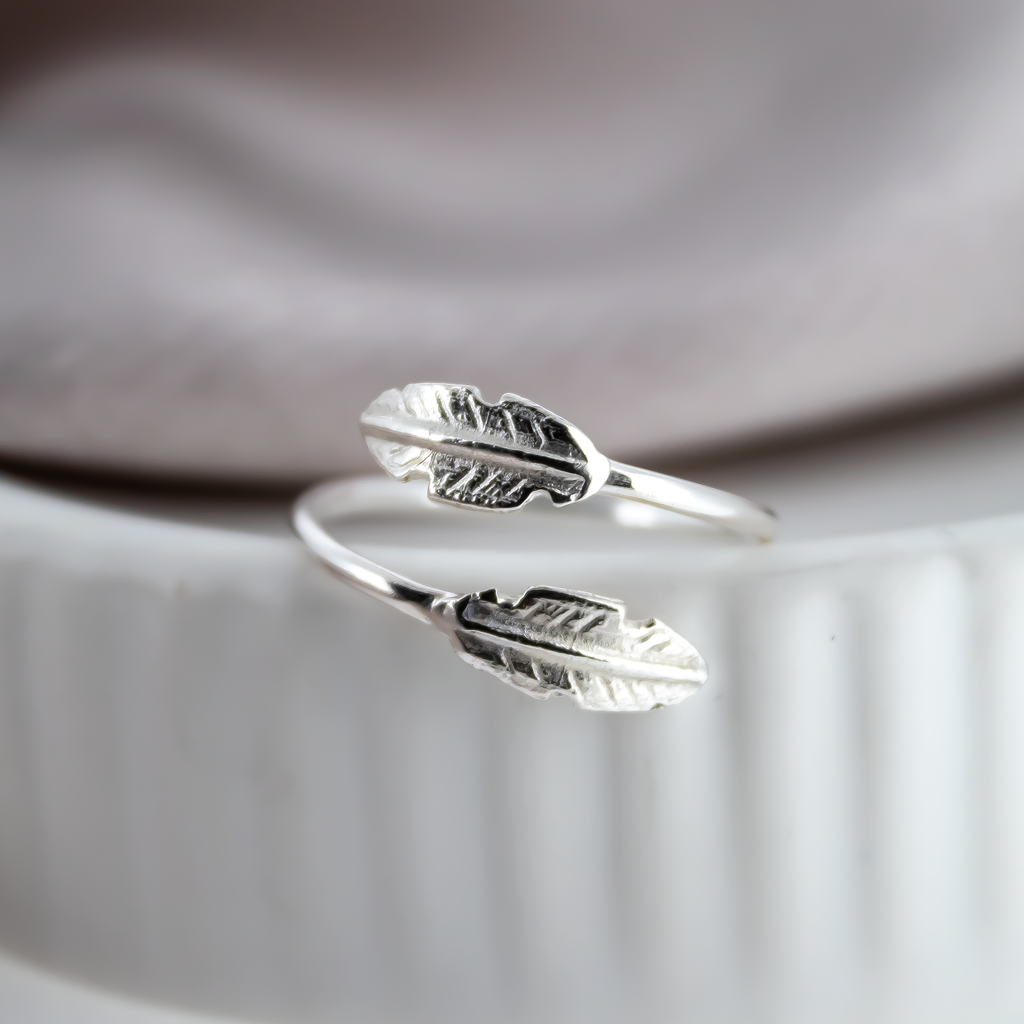 Feather Wrap Ring in Sterling Silver