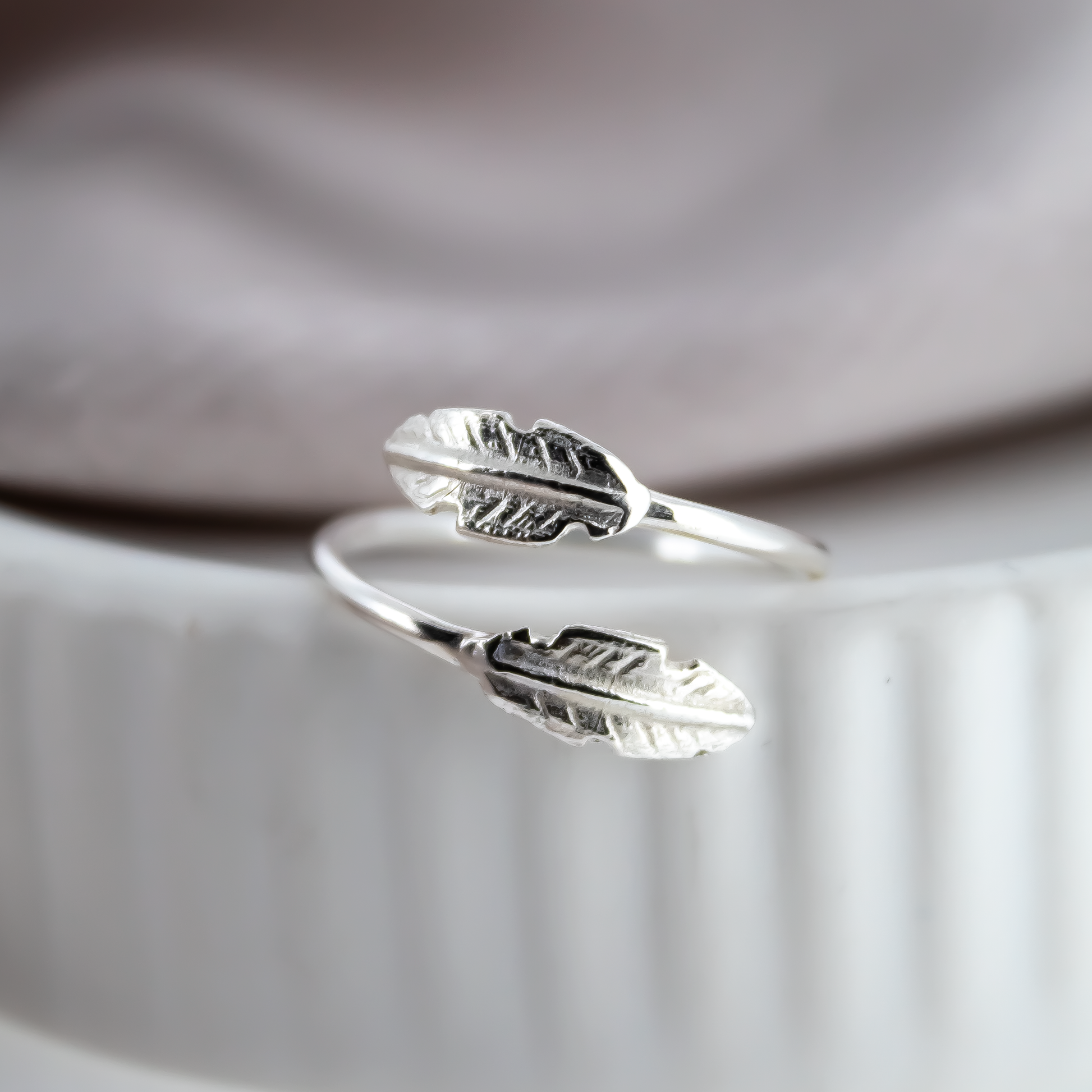Feather Wrap Ring in Sterling Silver