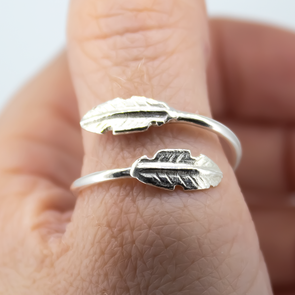 Feather Wrap Ring in Sterling Silver