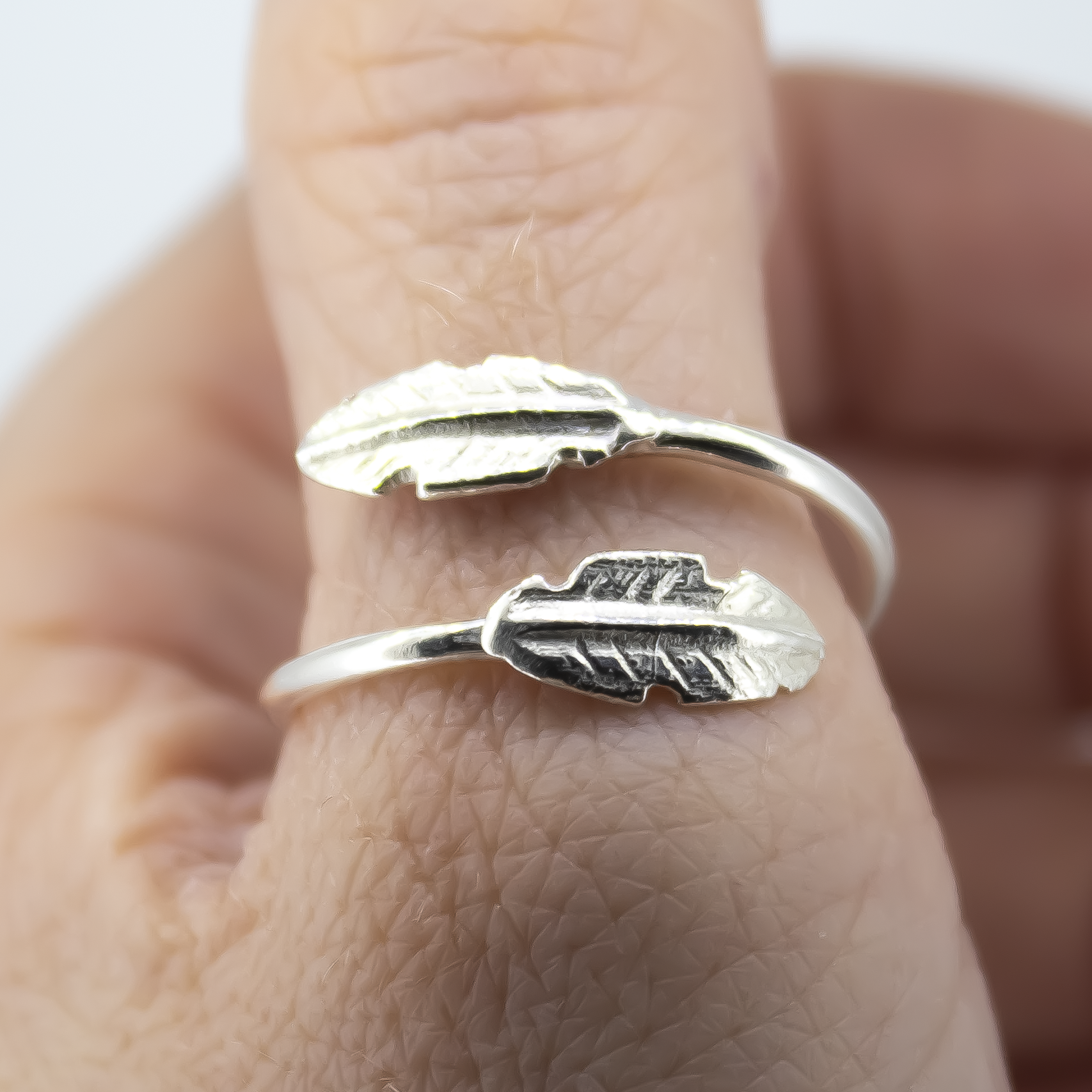 Feather Wrap Ring in Sterling Silver