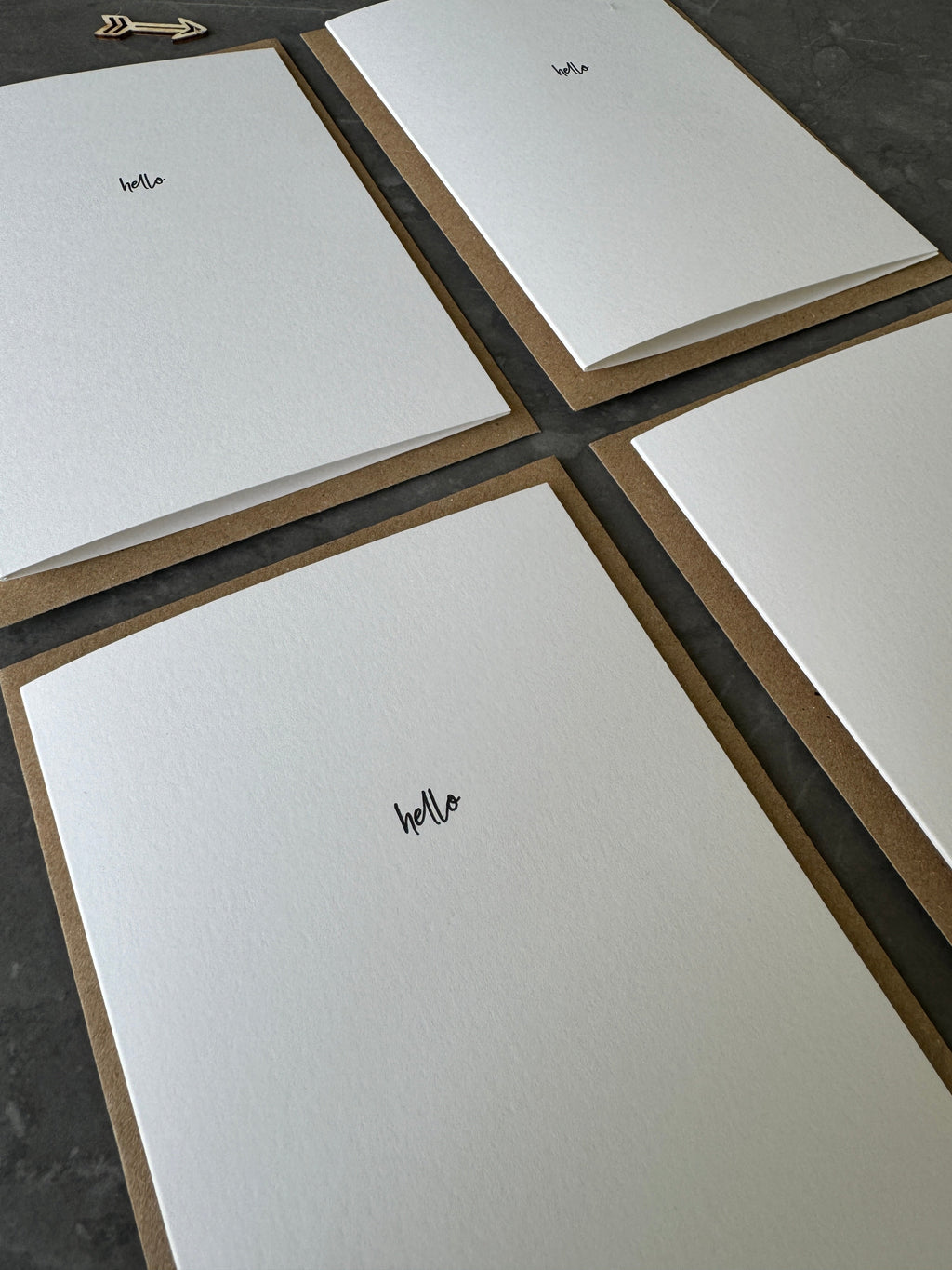 Minimalist Note Cards with Kraft Envelopes