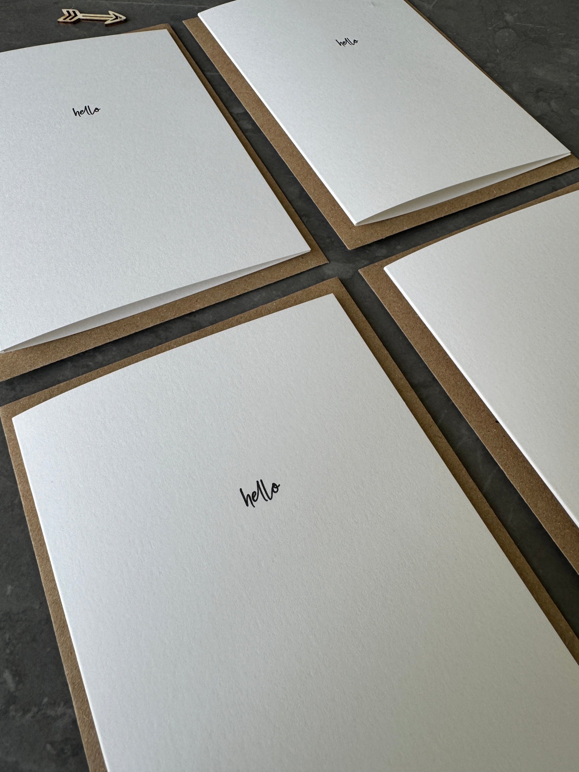 Minimalist Note Cards with Kraft Envelopes