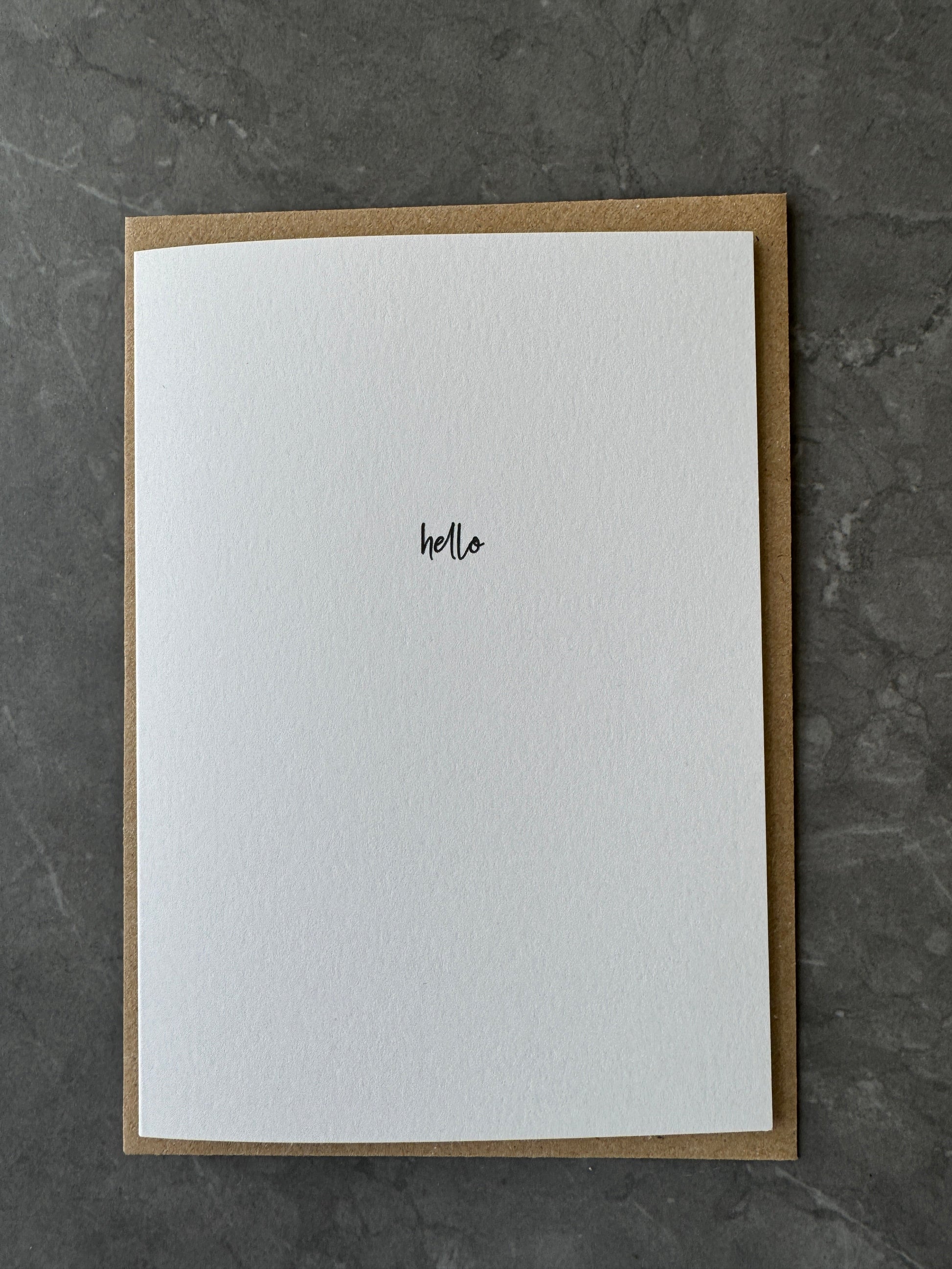 Minimalist Note Cards with Kraft Envelopes