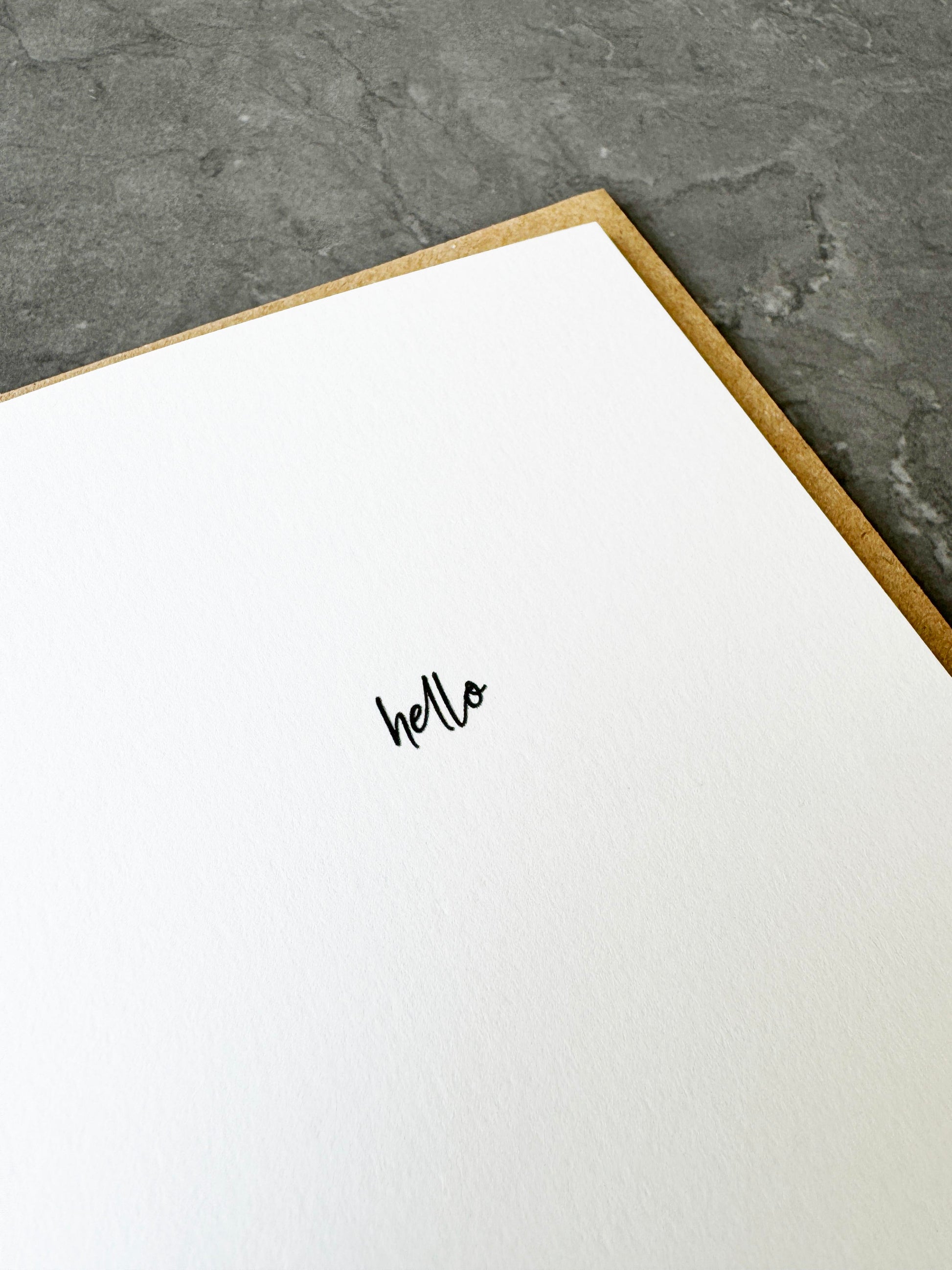 Minimalist Note Cards with Kraft Envelopes