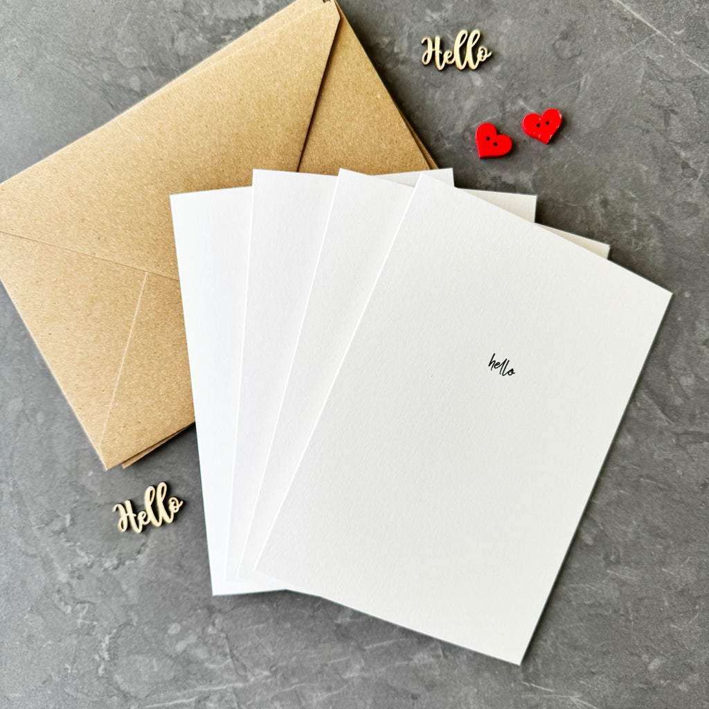 Minimalist Note Cards with Kraft Envelopes