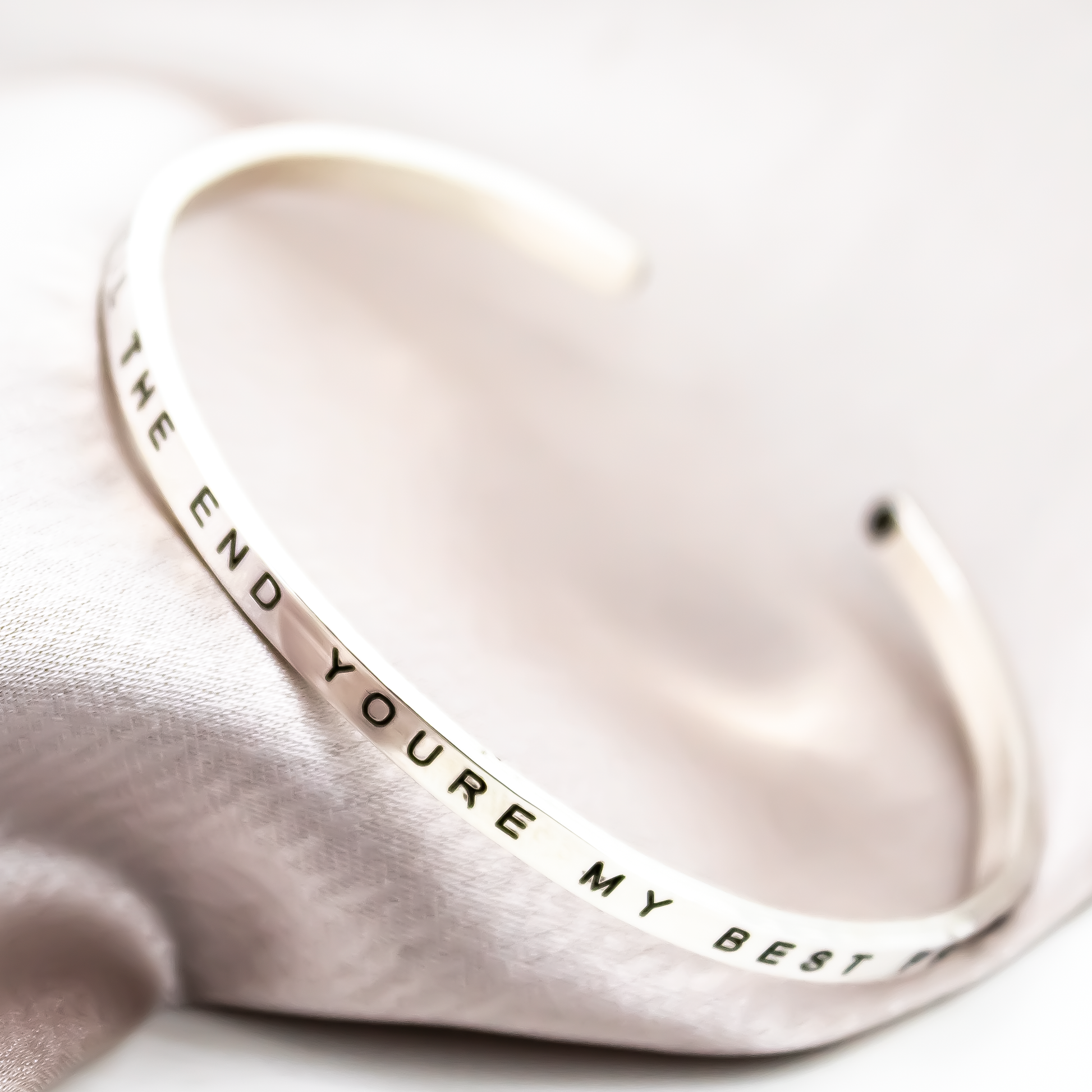 Personalised Skinny Cuff in Sterling Silver