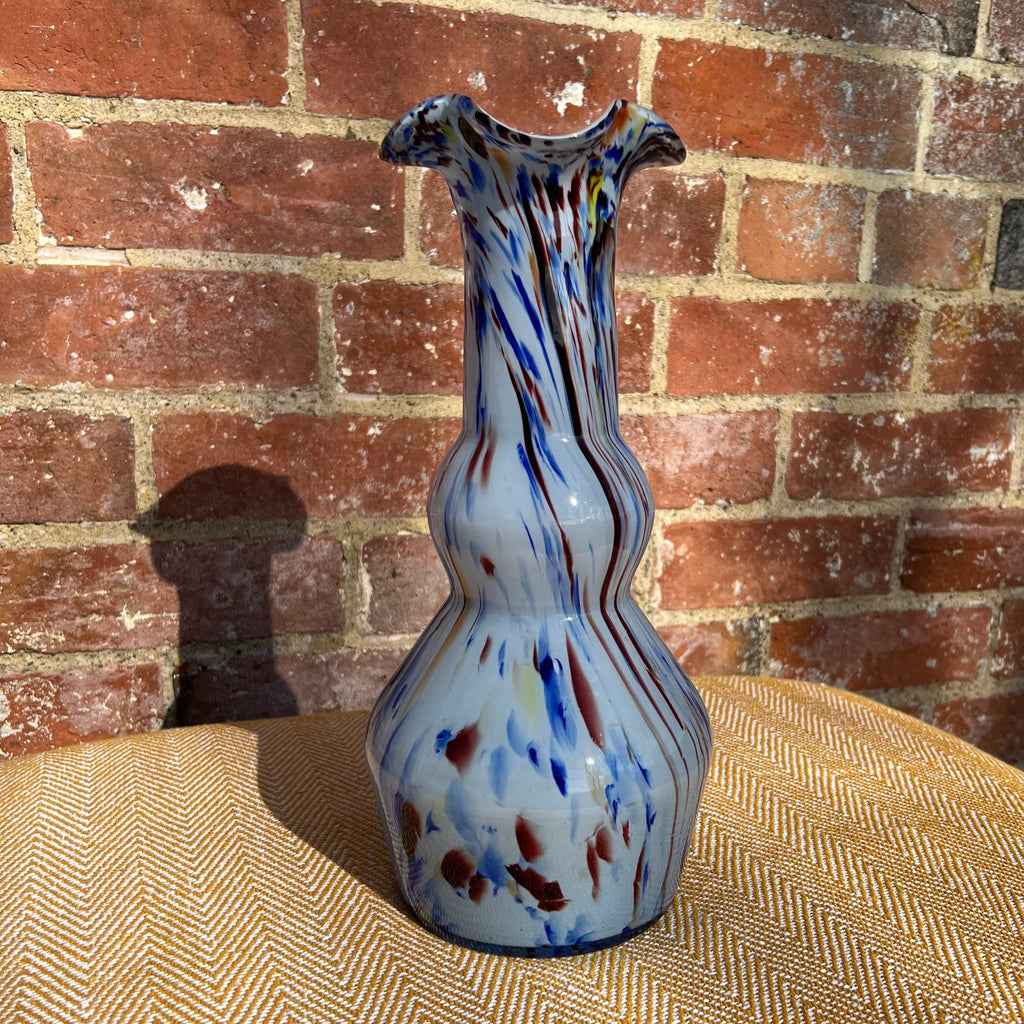 Murano tall glass vase