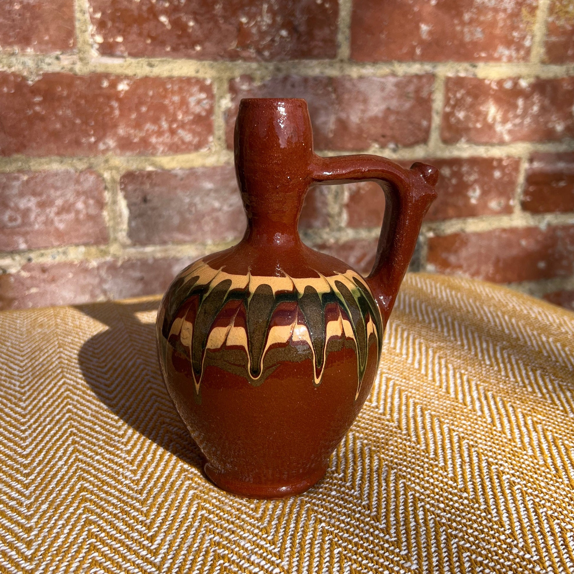 Hand painted, Bulgarian folk pitcher