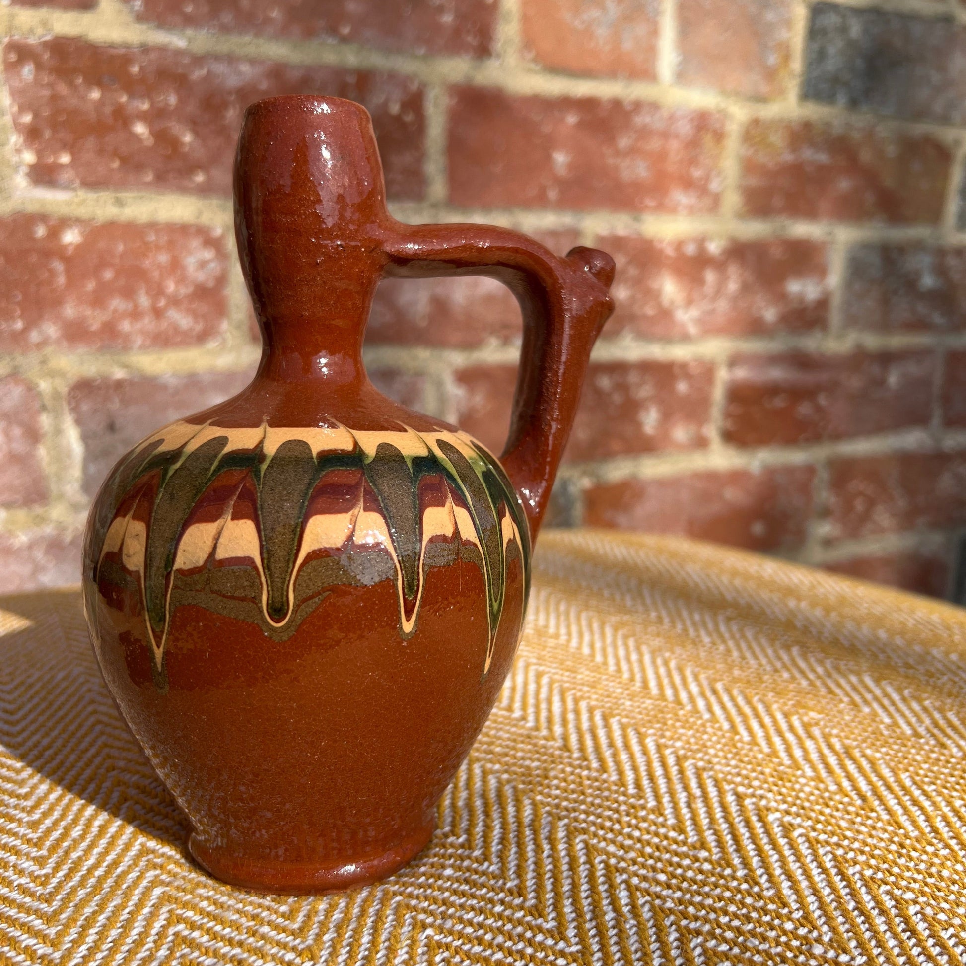 Hand painted, Bulgarian folk pitcher