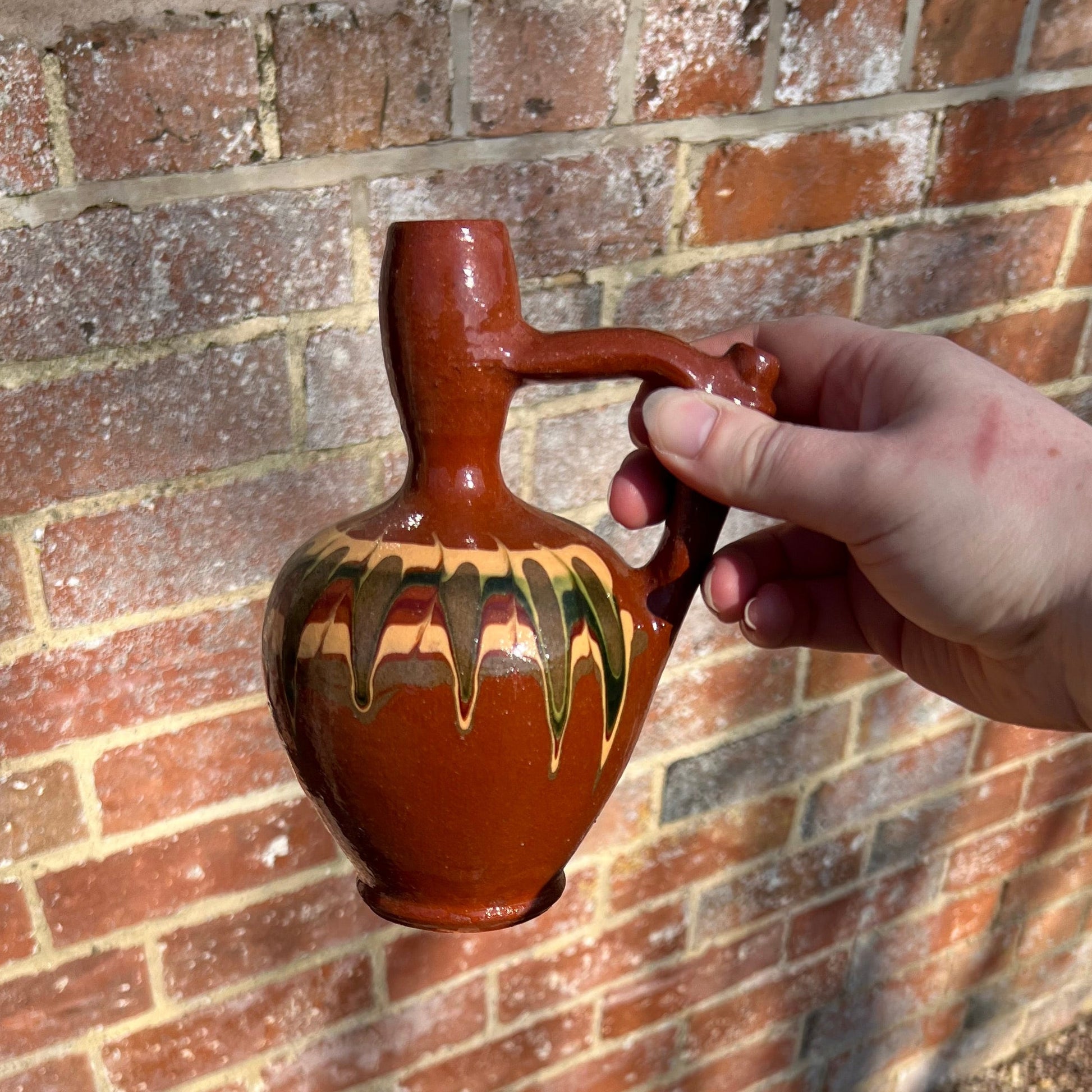 Hand painted, Bulgarian folk pitcher