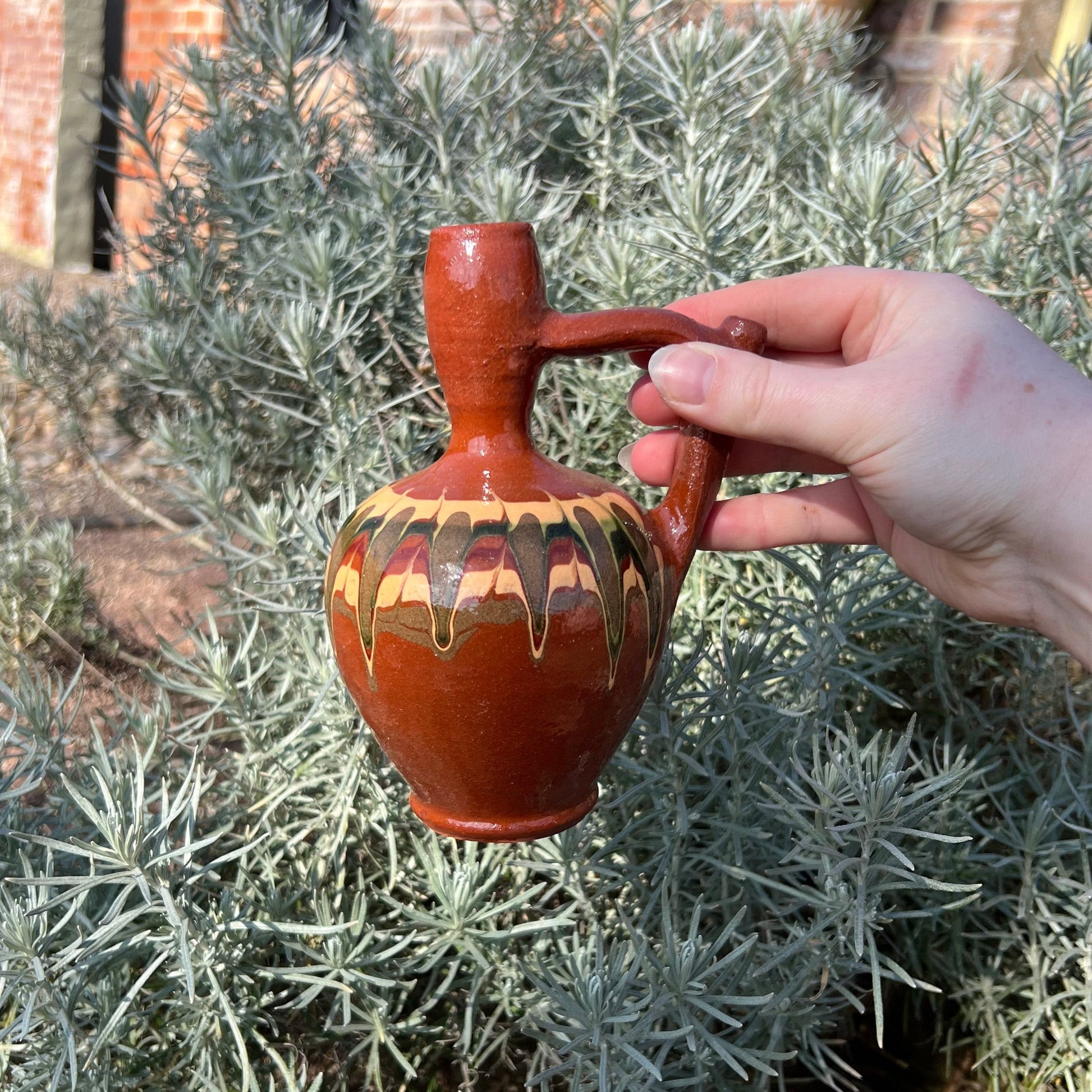 Hand painted, Bulgarian folk pitcher
