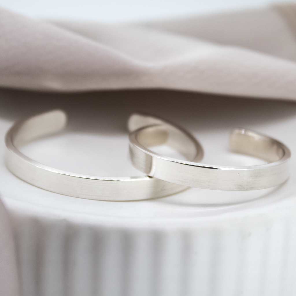 Personalised Sterling Silver Cuff Bangle for Children