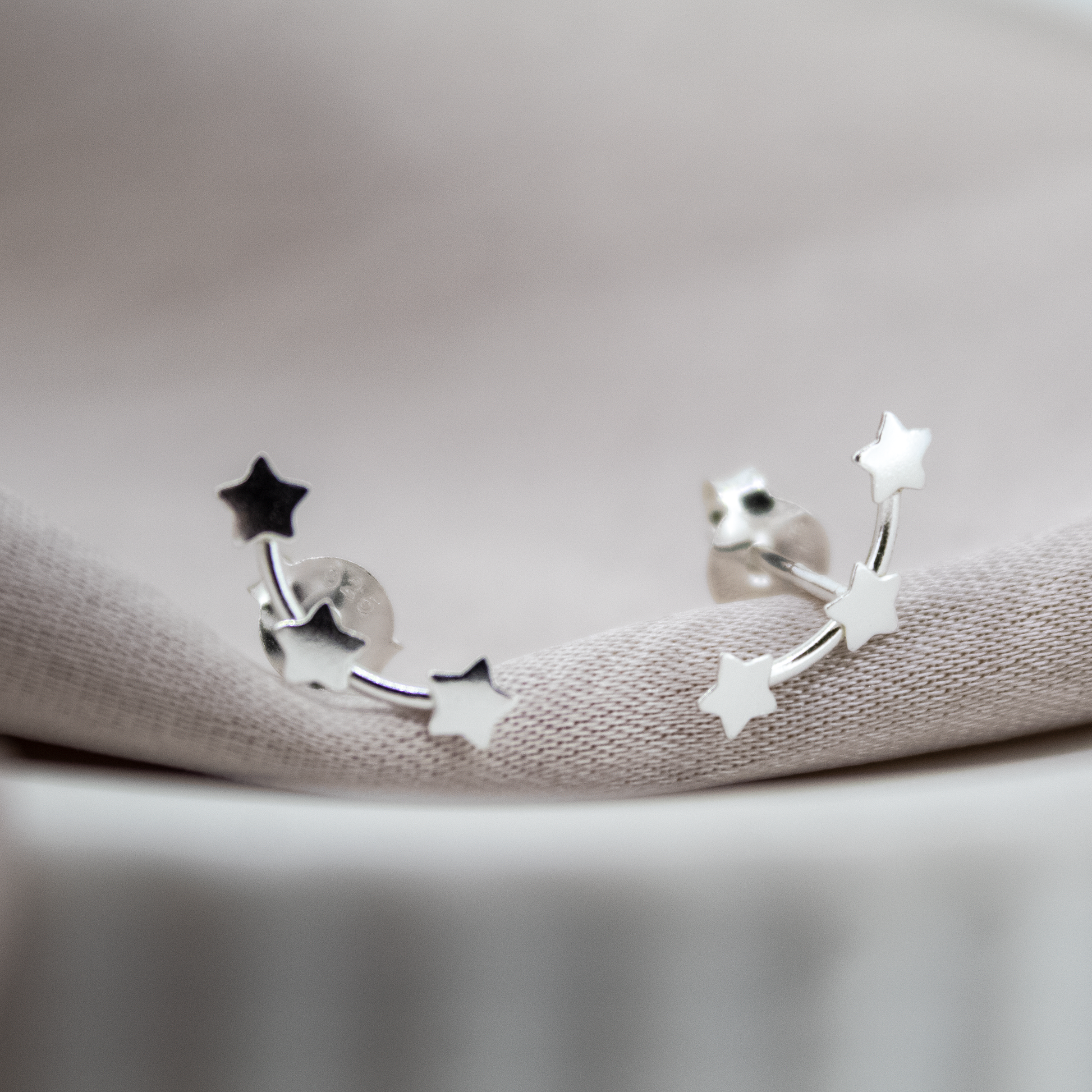 Three Star Silver Studs