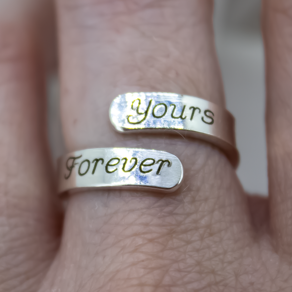 Personalised Wrap Ring in Recycled Sterling Silver