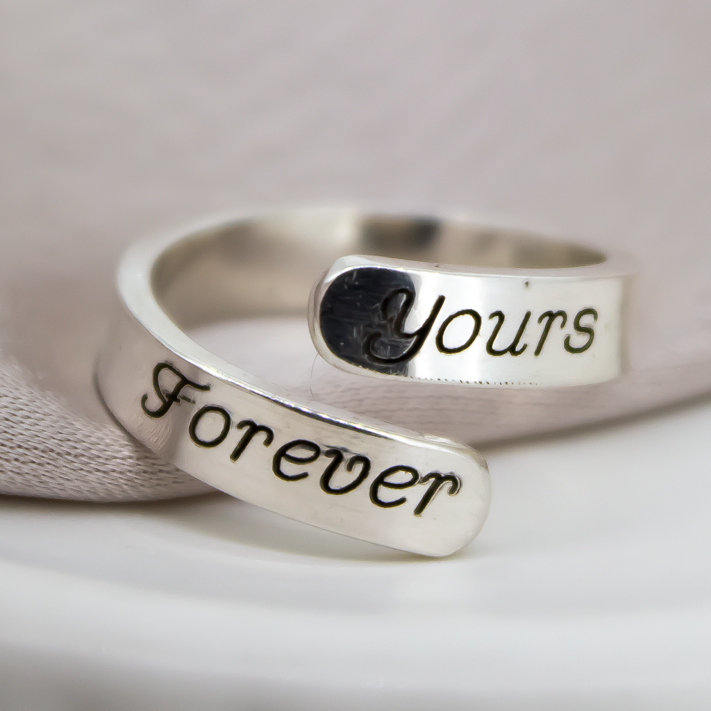 Personalised Wrap Ring in Recycled Sterling Silver