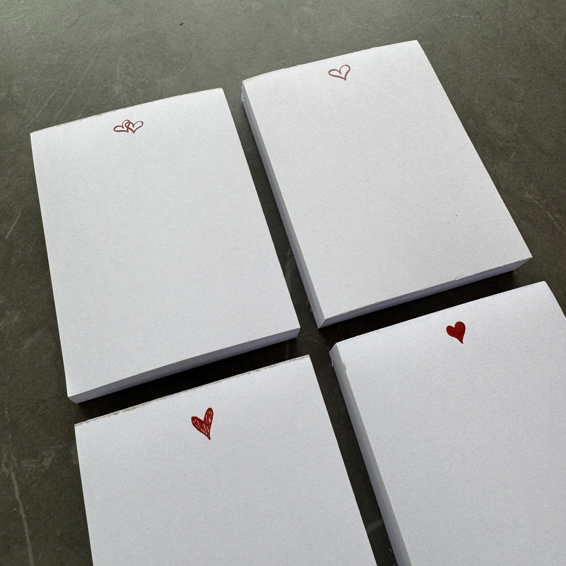 Love Heart Notepads Set of 50 Pages