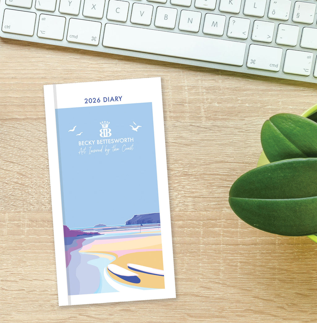 2026 Deluxe Slim Diary with Vintage Travel Designs