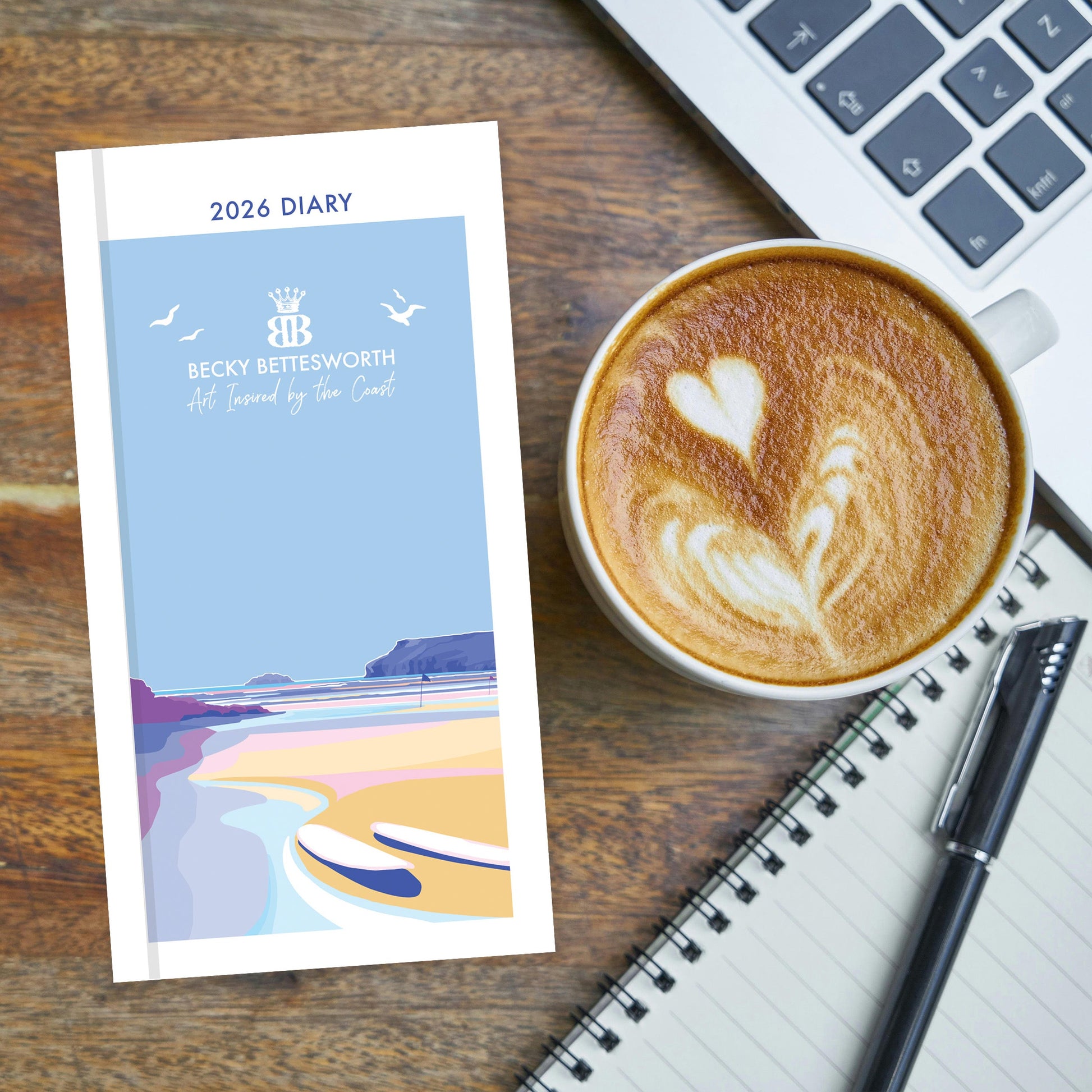 2026 Deluxe Slim Diary with Vintage Travel Designs