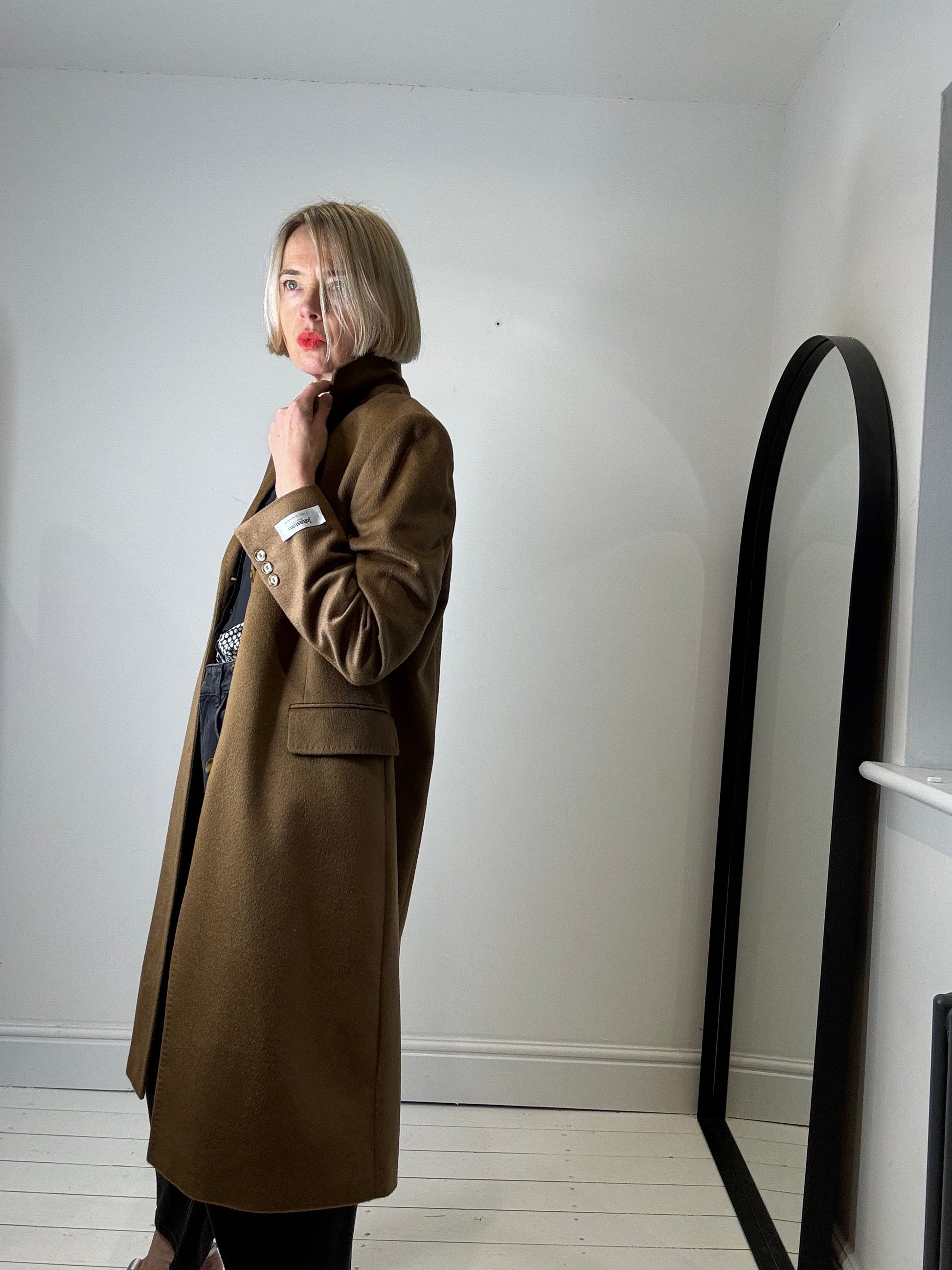 Pure Cashmere Single Breasted Coat