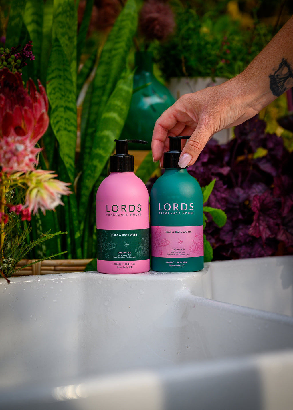 Hand and Body Cream in Green Refillable Aluminium Bottle