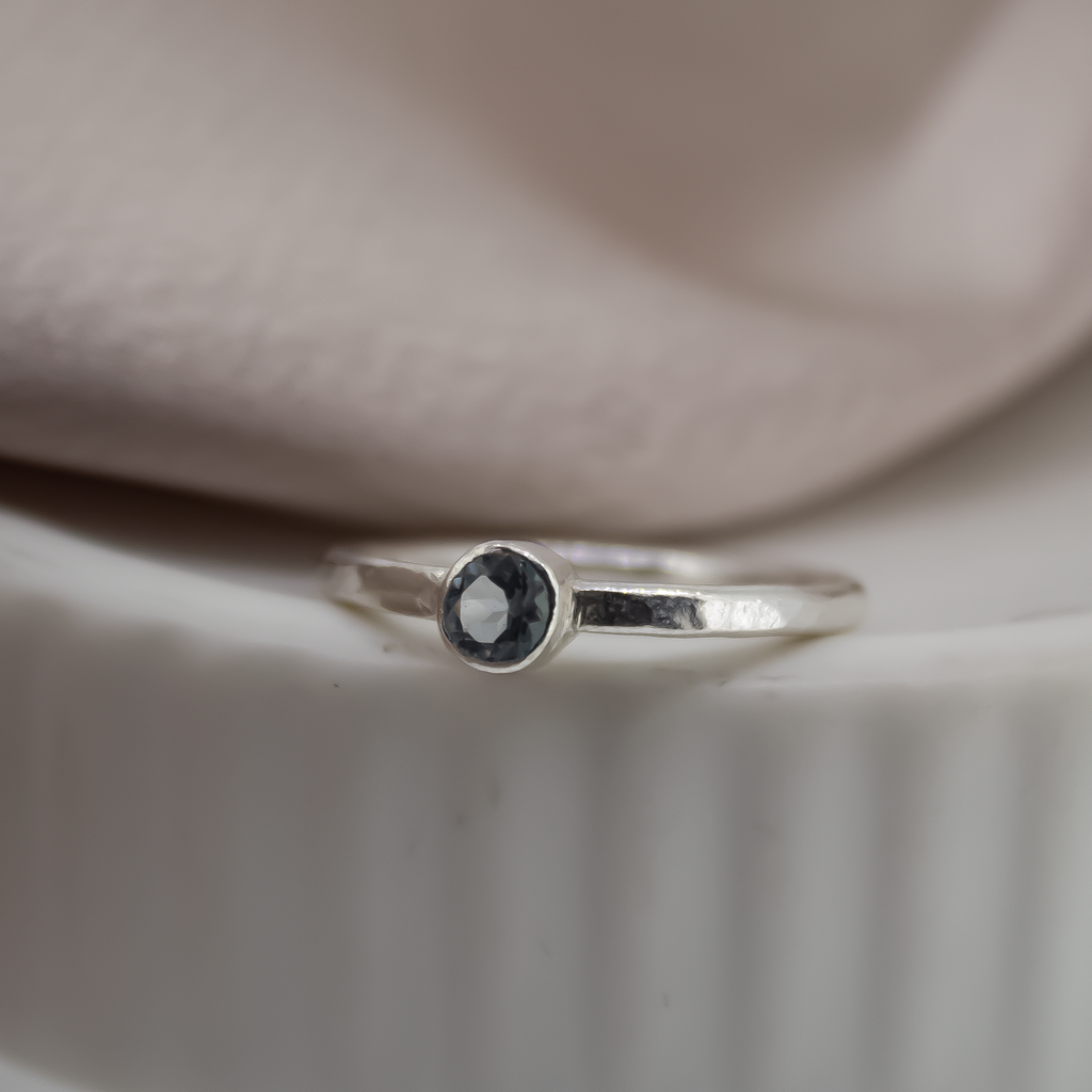 Baby Gemstone Ring in Sterling Silver