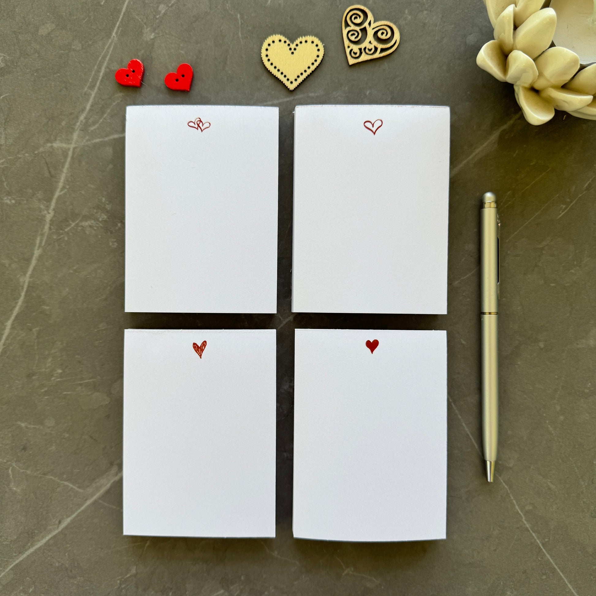 Love Heart Notepads Set of 50 Pages