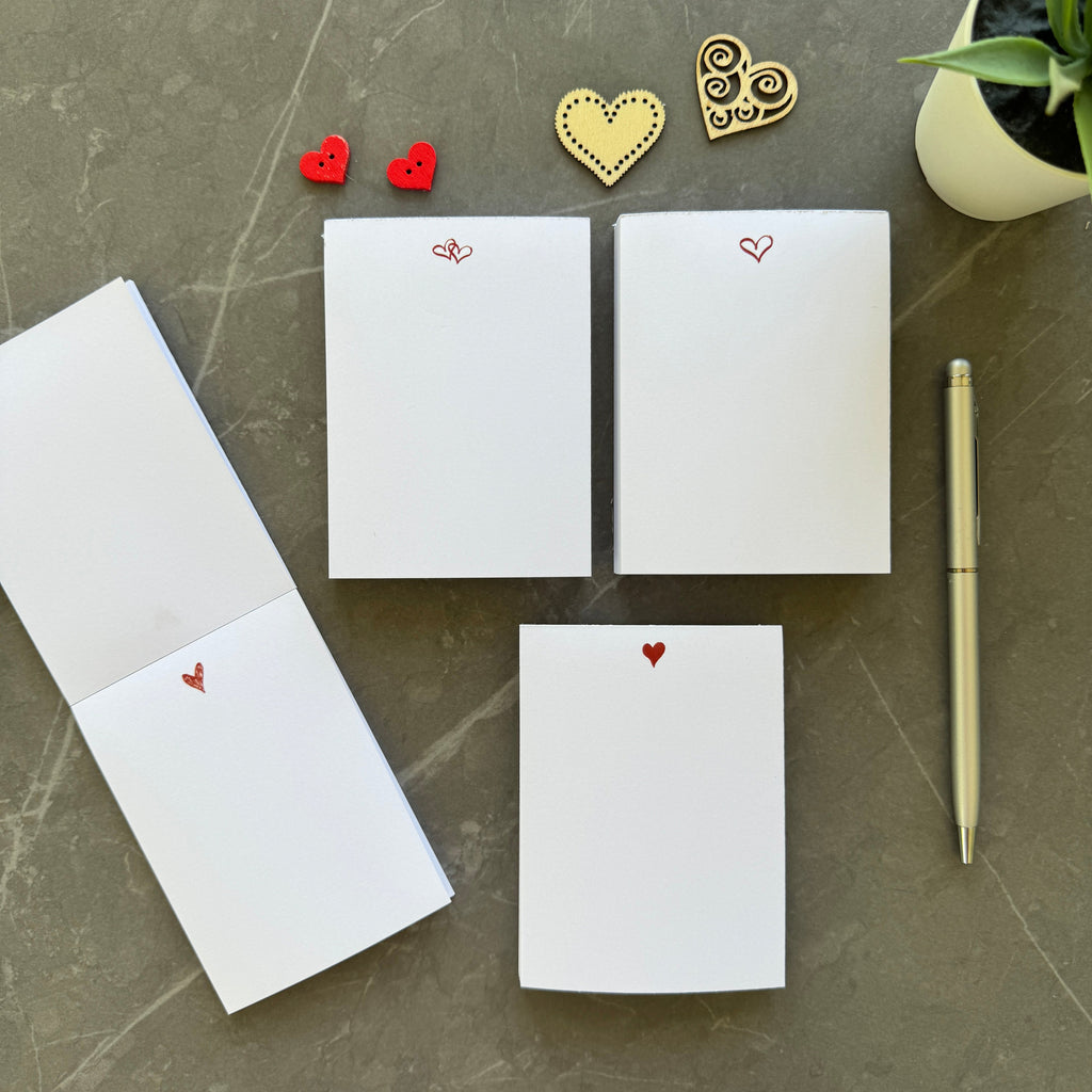 Love Heart Notepads Set of 50 Pages