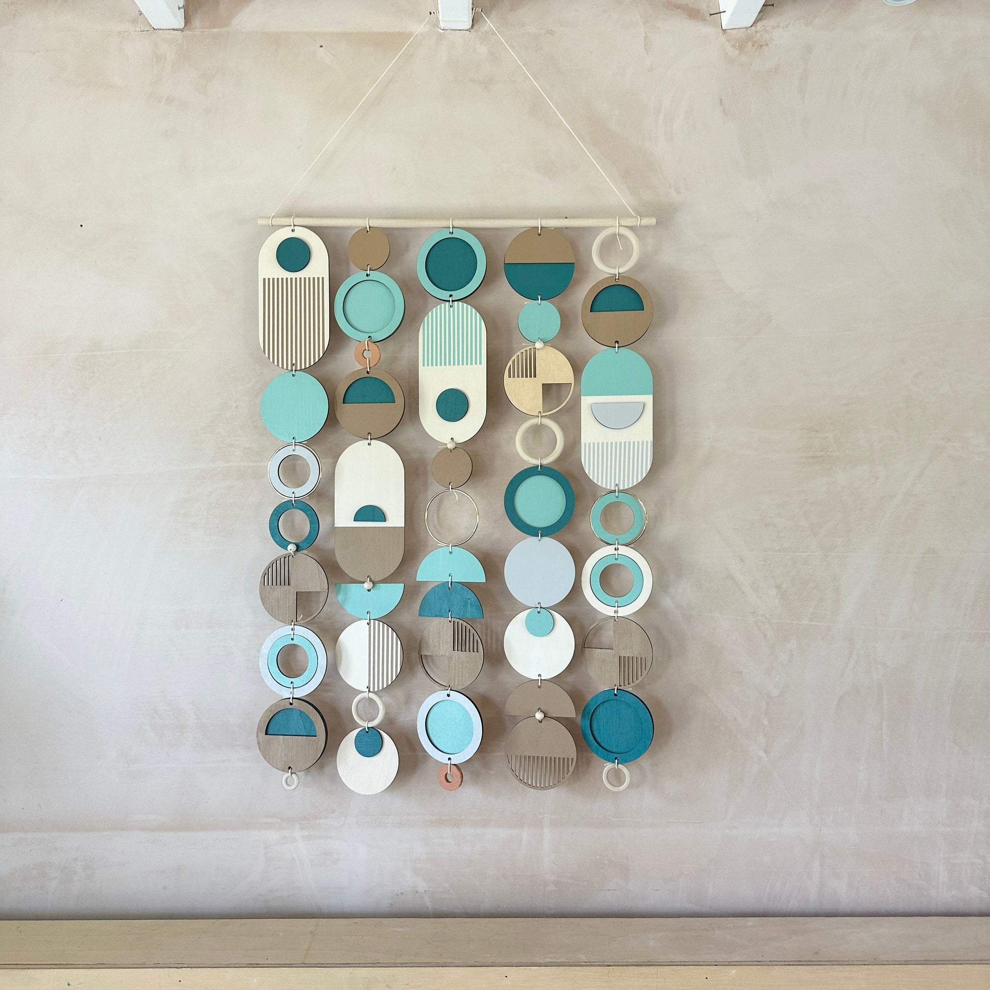 Blue Coastal Wall Art Handmade Tapestry Large Statement Piece