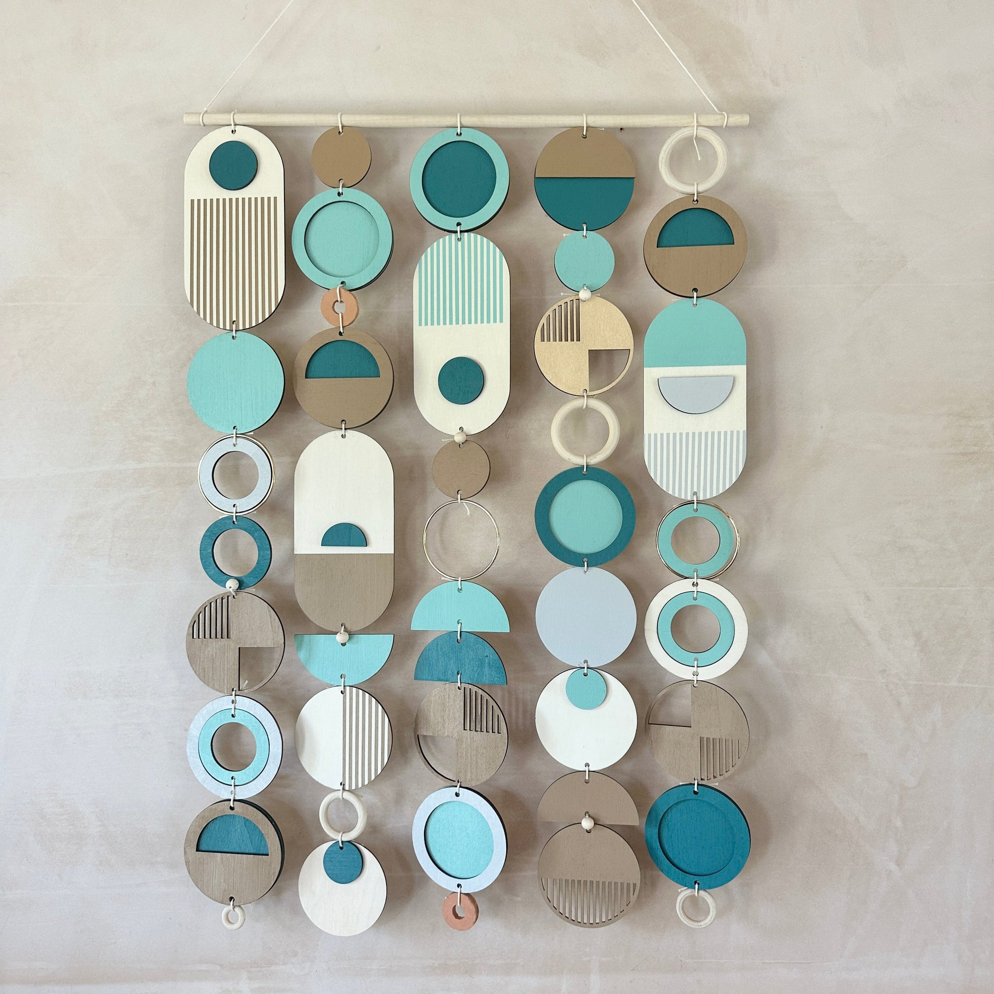 Blue Coastal Wall Art Handmade Tapestry Large Statement Piece