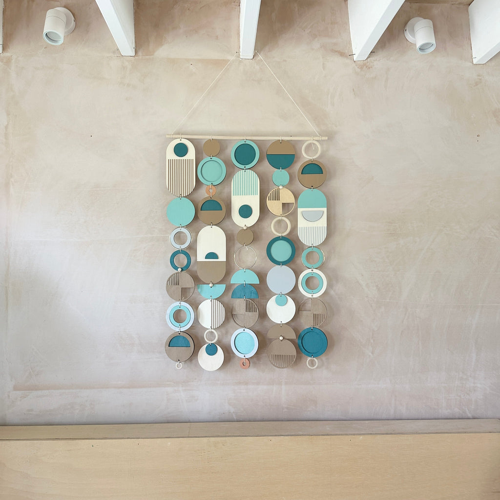 Blue Coastal Wall Art Handmade Tapestry Large Statement Piece