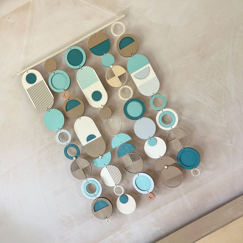 Blue Coastal Wall Art Handmade Tapestry Large Statement Piece