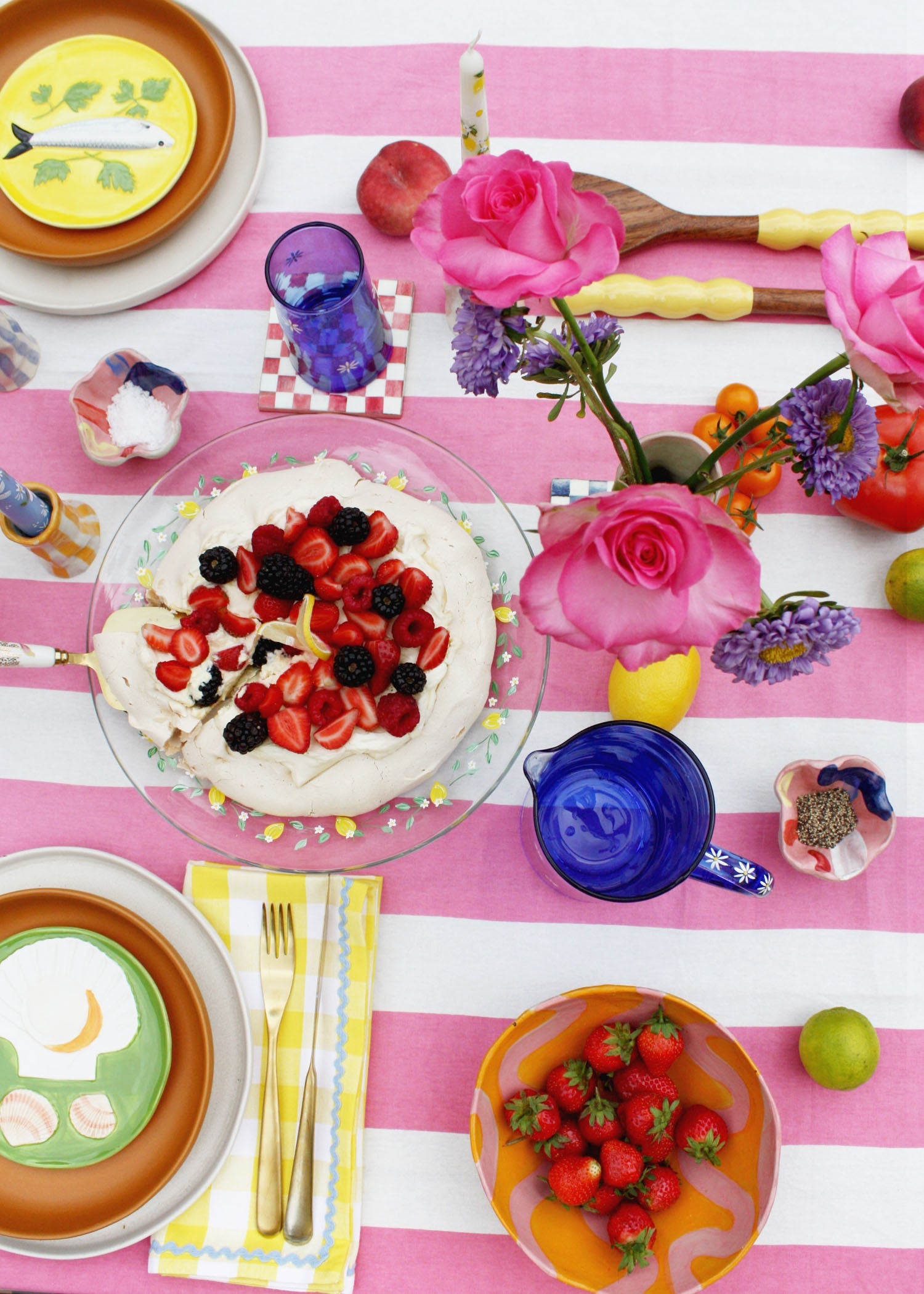 Daisy Blue Recycled Glass Jug