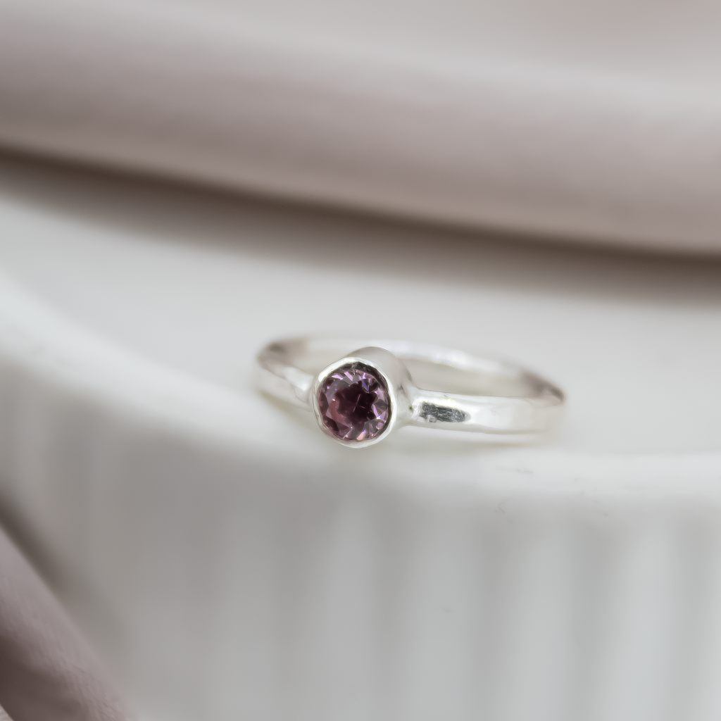 Baby Gemstone Ring in Sterling Silver