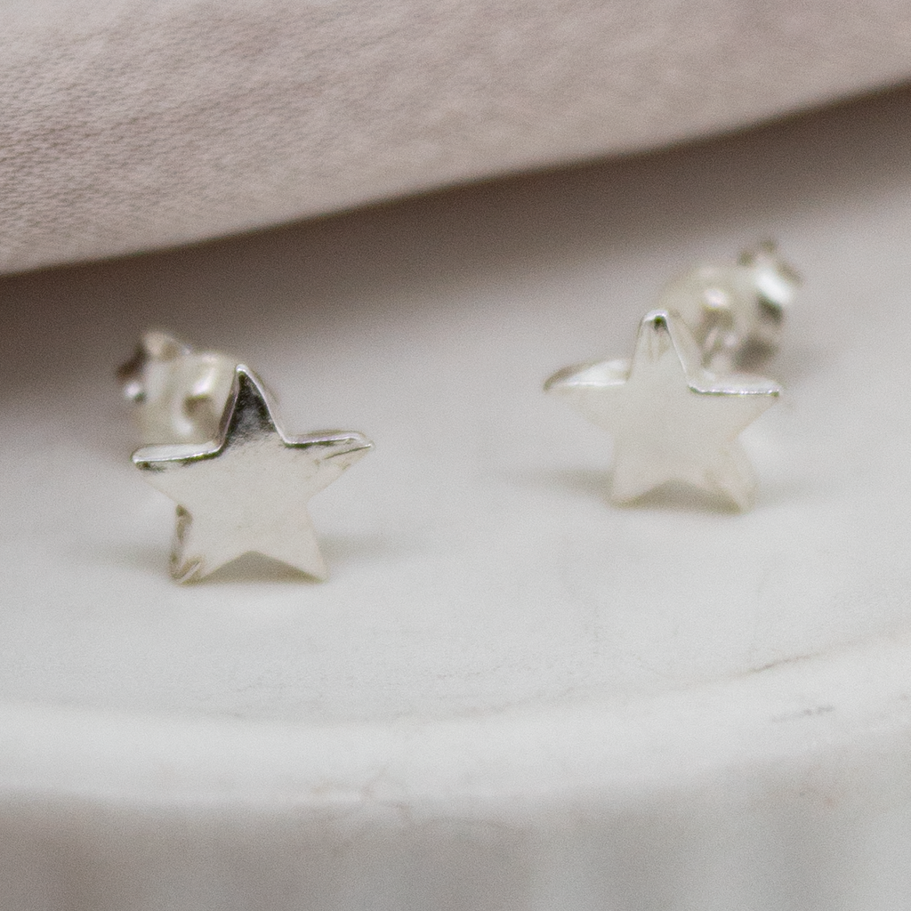 Baby Star Studs in Sterling Silver