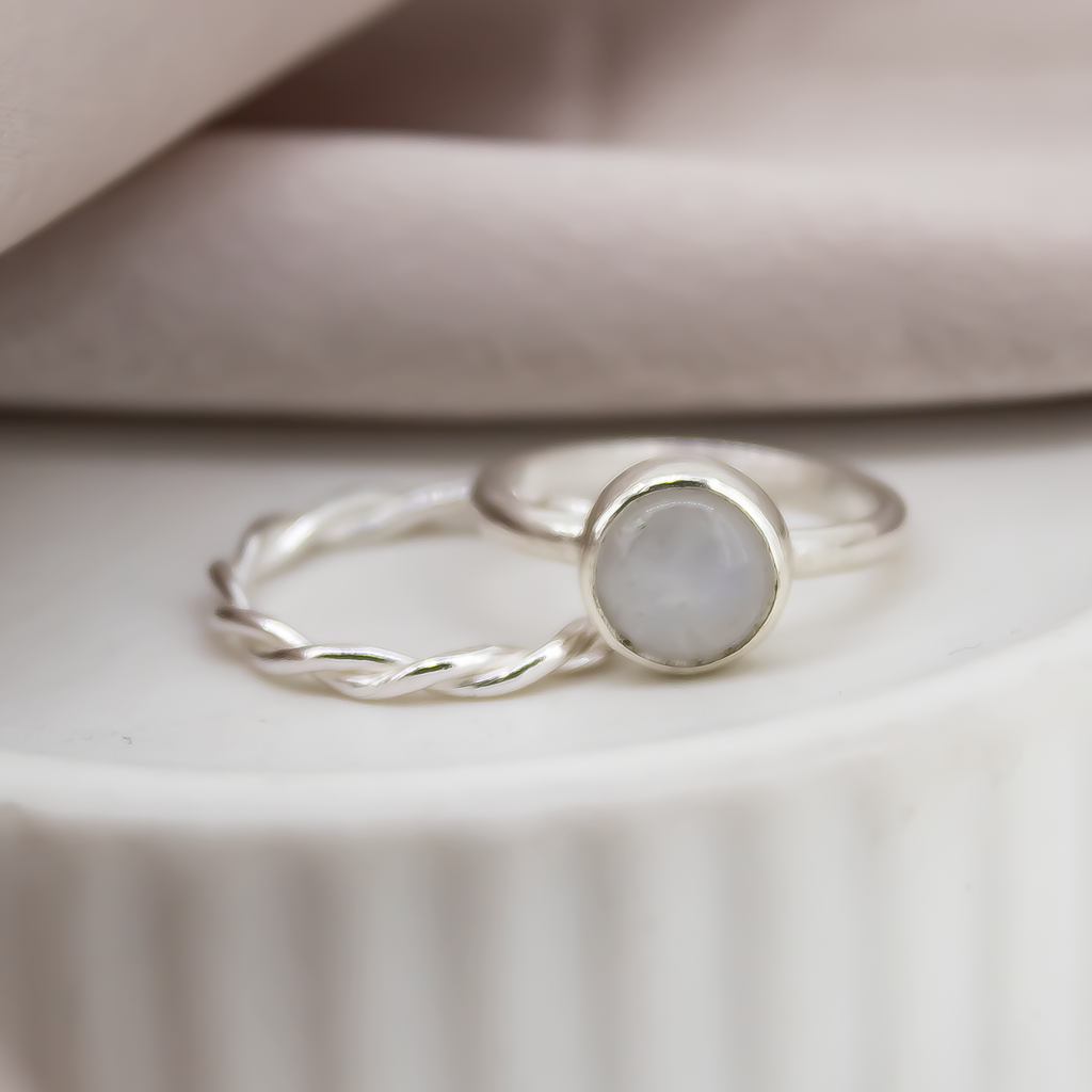 Twisted Sterling Silver Stacking Rings