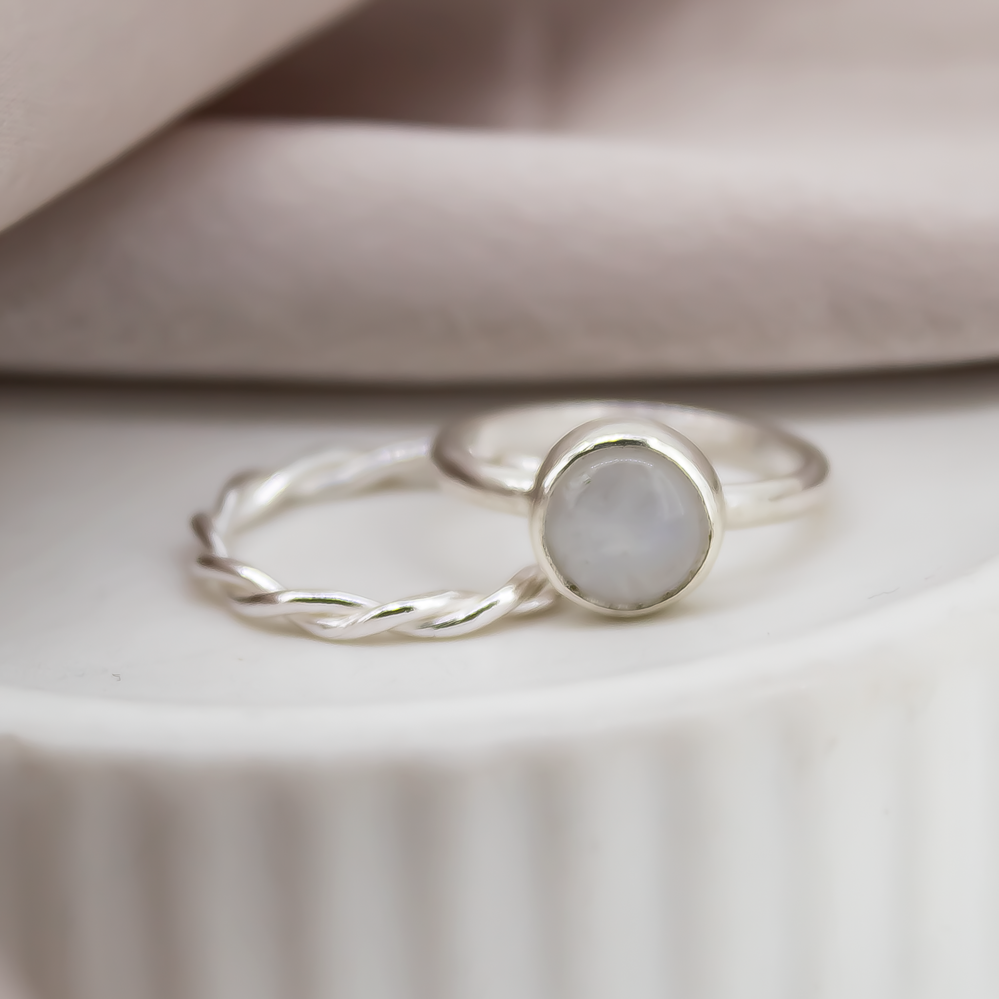 Twisted Sterling Silver Stacking Rings